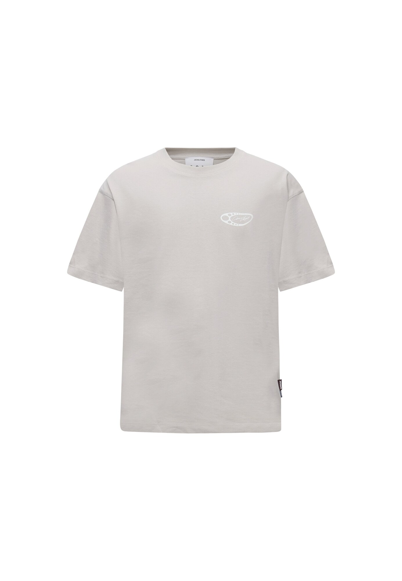 JACK & JONES Camiseta 'JCOECHO' gris / negro / blanco