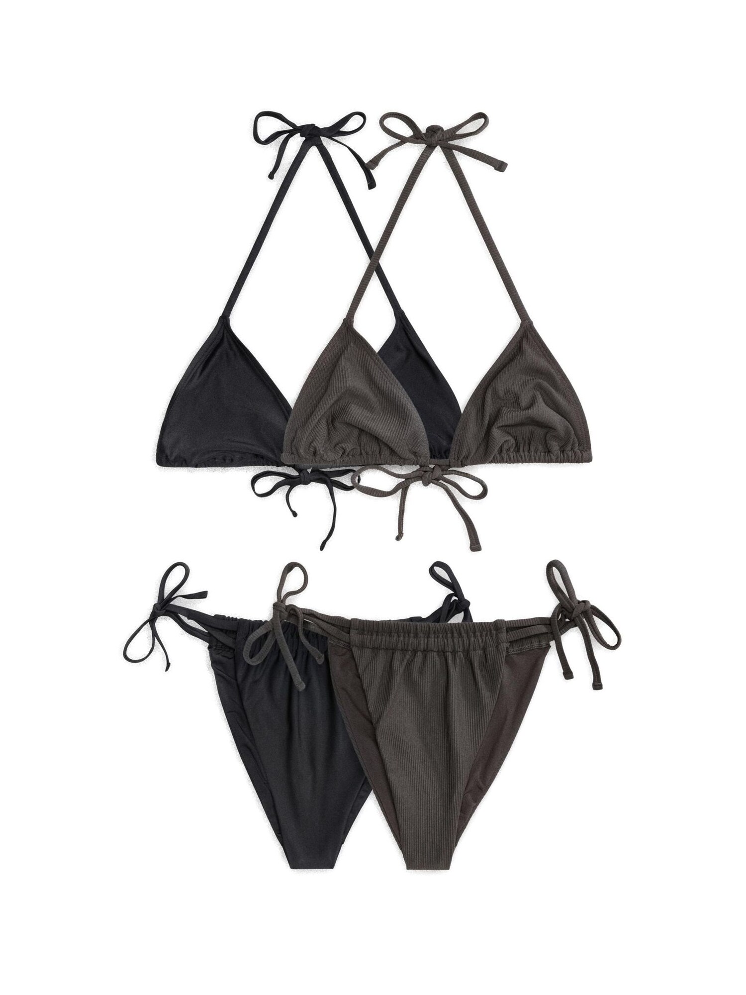 The Set Bikini  antracit siva / crna