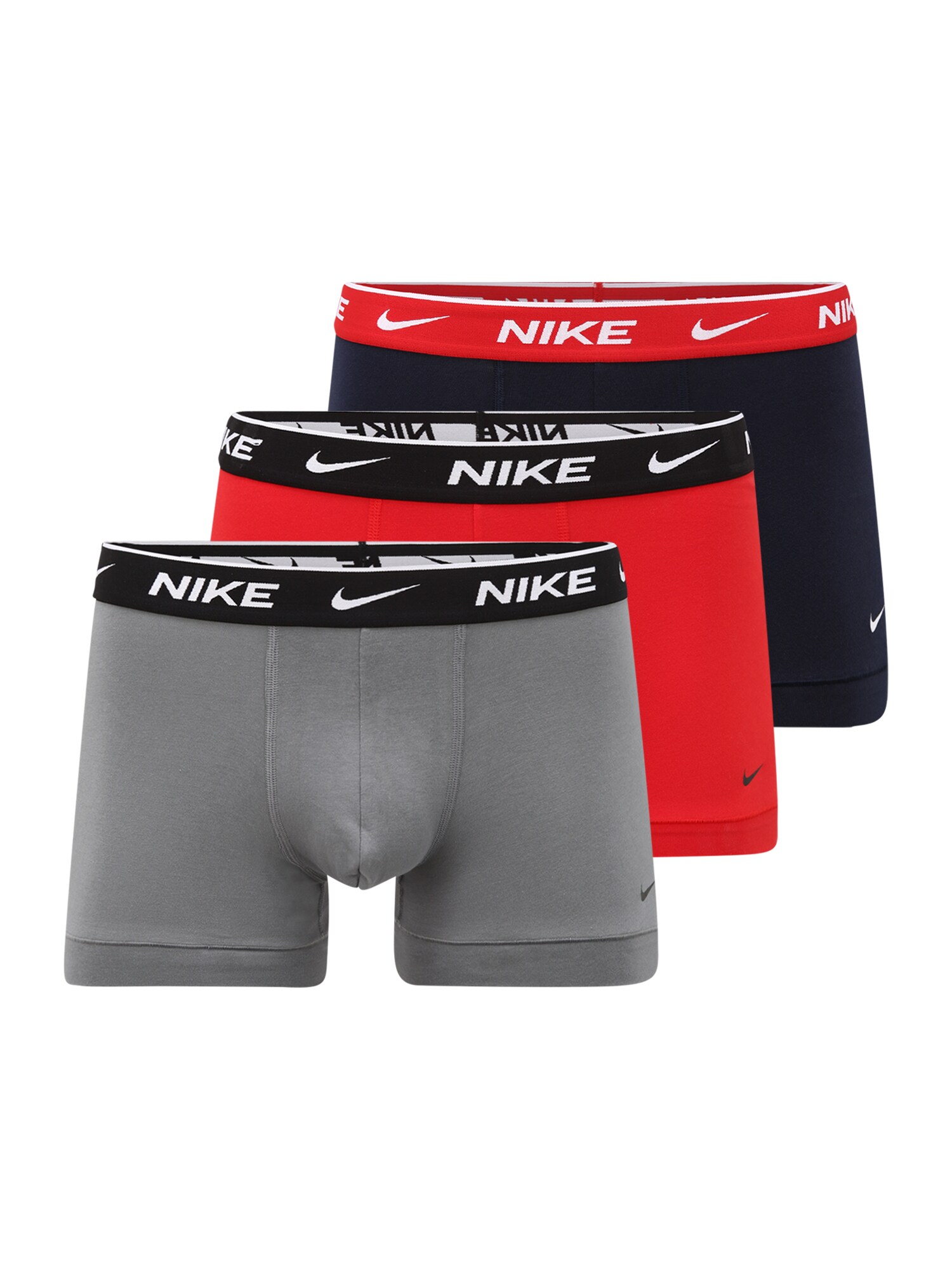 NIKE Sportinės trumpikės  raudona / tamsiai mėlyna / pilka