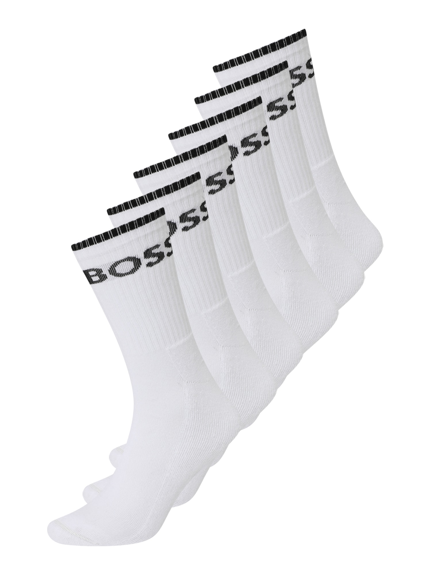 BOSS Black Къси чорапи  черно / бяло