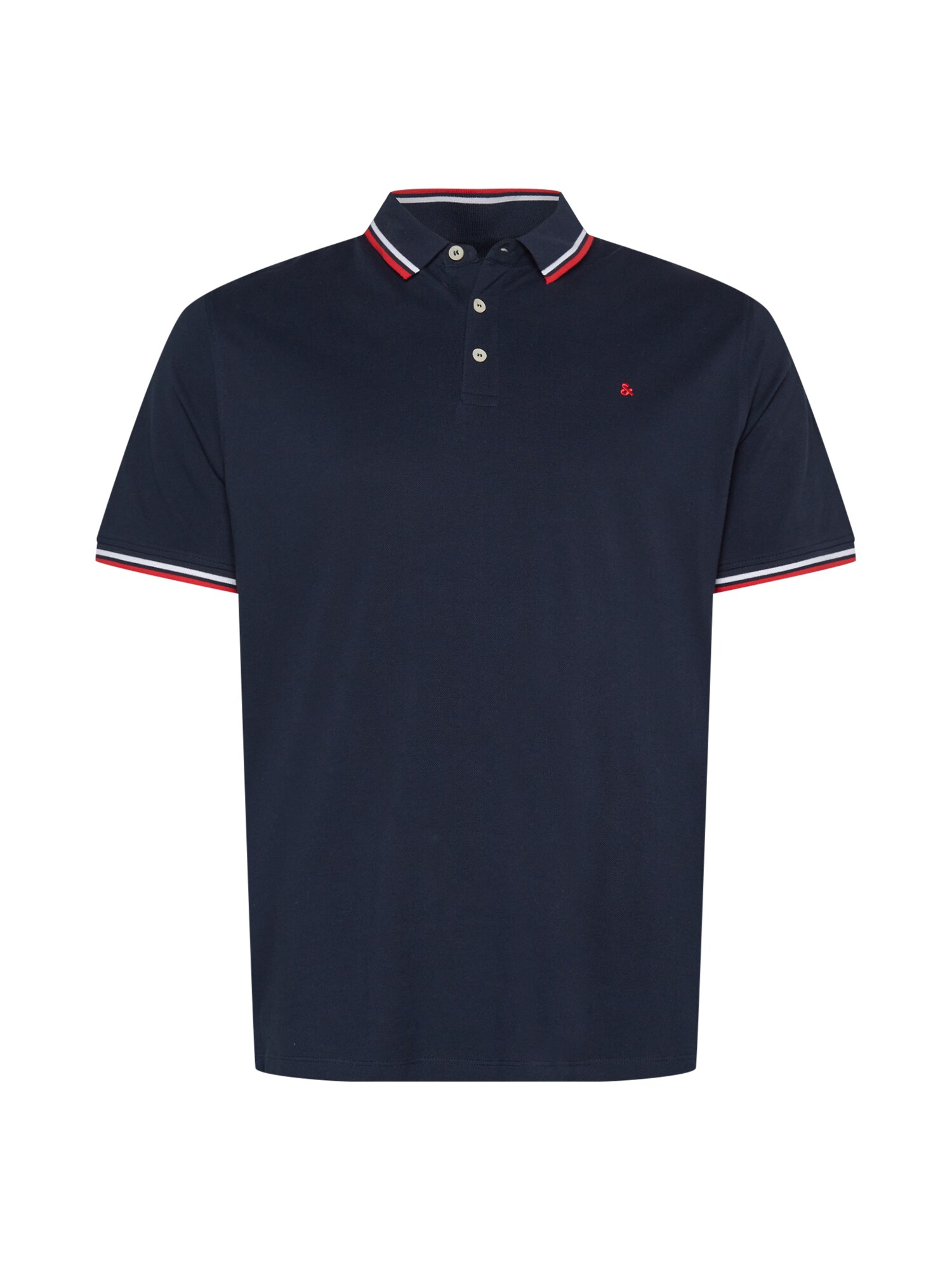 Jack & Jones Plus Tricou Paulos  bleumarin / roșu / alb