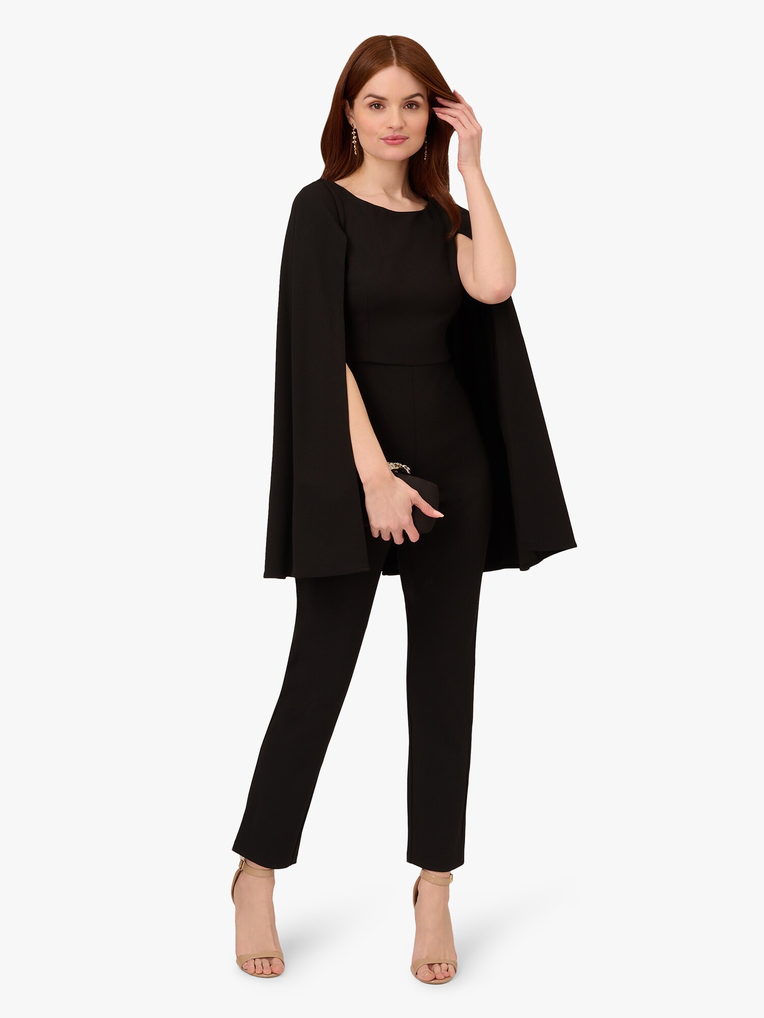 Thumbnail - Adrianna Papell Jumpsuit Knit Crepe Cape Jumpsuit