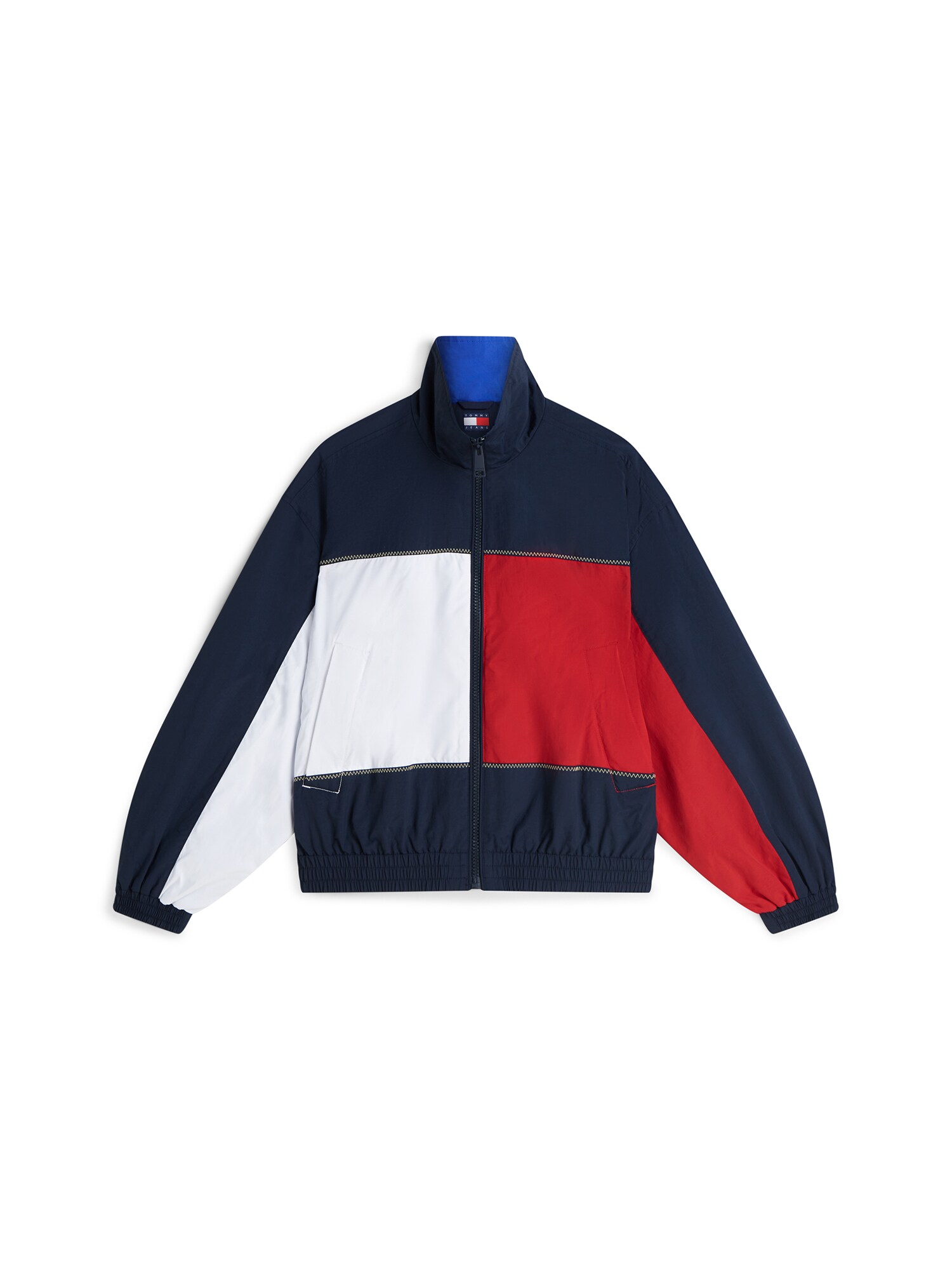 Tommy Jeans Geacă de primăvară-toamnă  bleumarin / roșu / alb