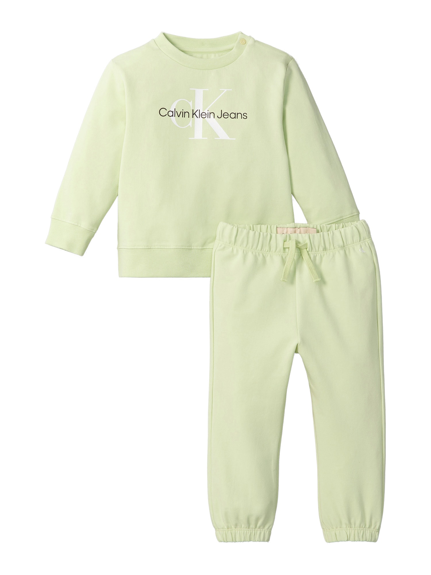 Calvin Klein Jeans Trening  verde pastel / negru / alb