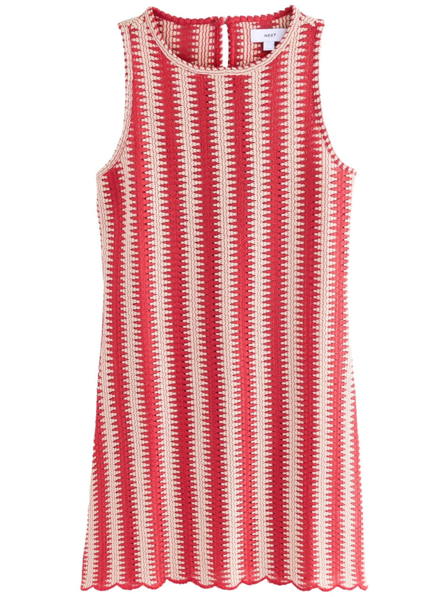 Next Rochie  roșu / alb lână