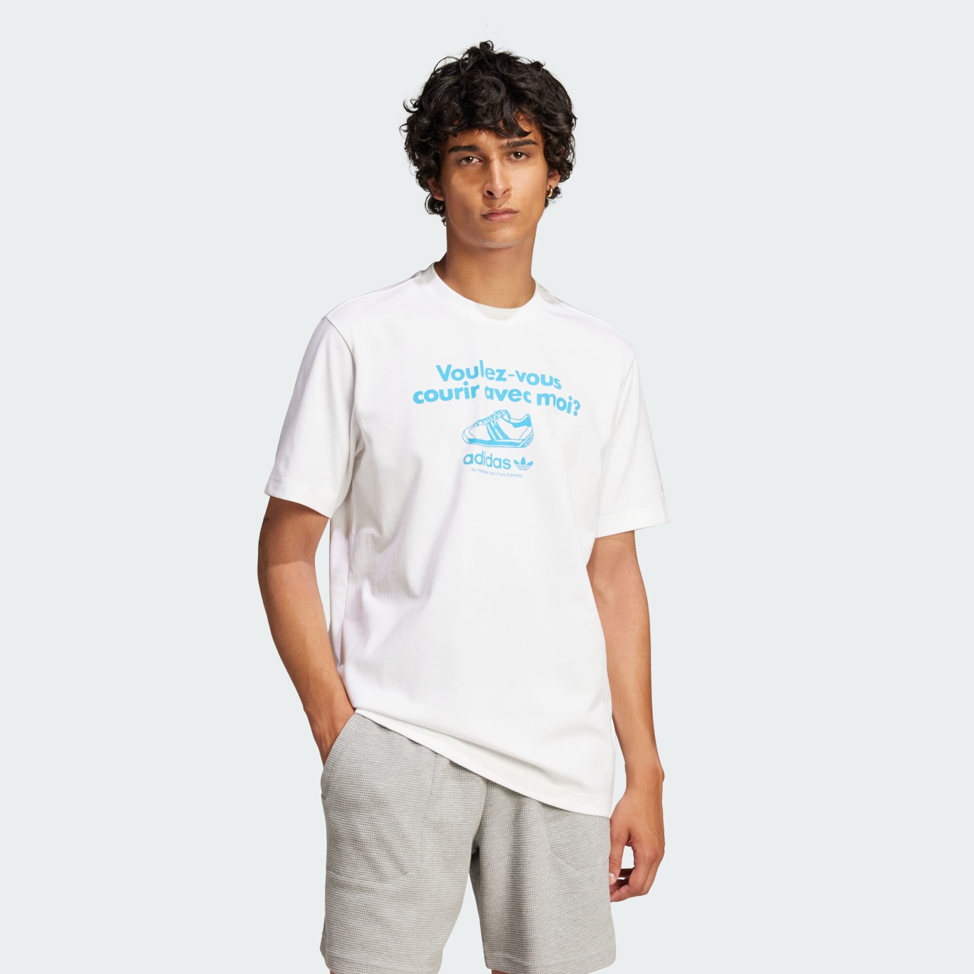 ADIDAS ORIGINALS Póló  vízszín / fehér termék 2. képe