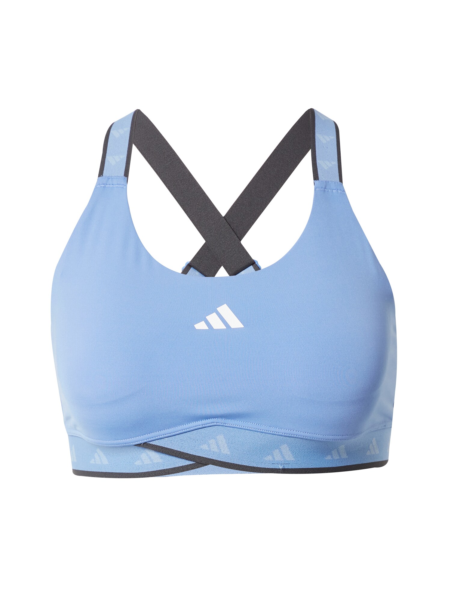 ADIDAS PERFORMANCE Športni nederček 'Powerimpact Medium-Support Techfit'  svetlo modra / črna / bela