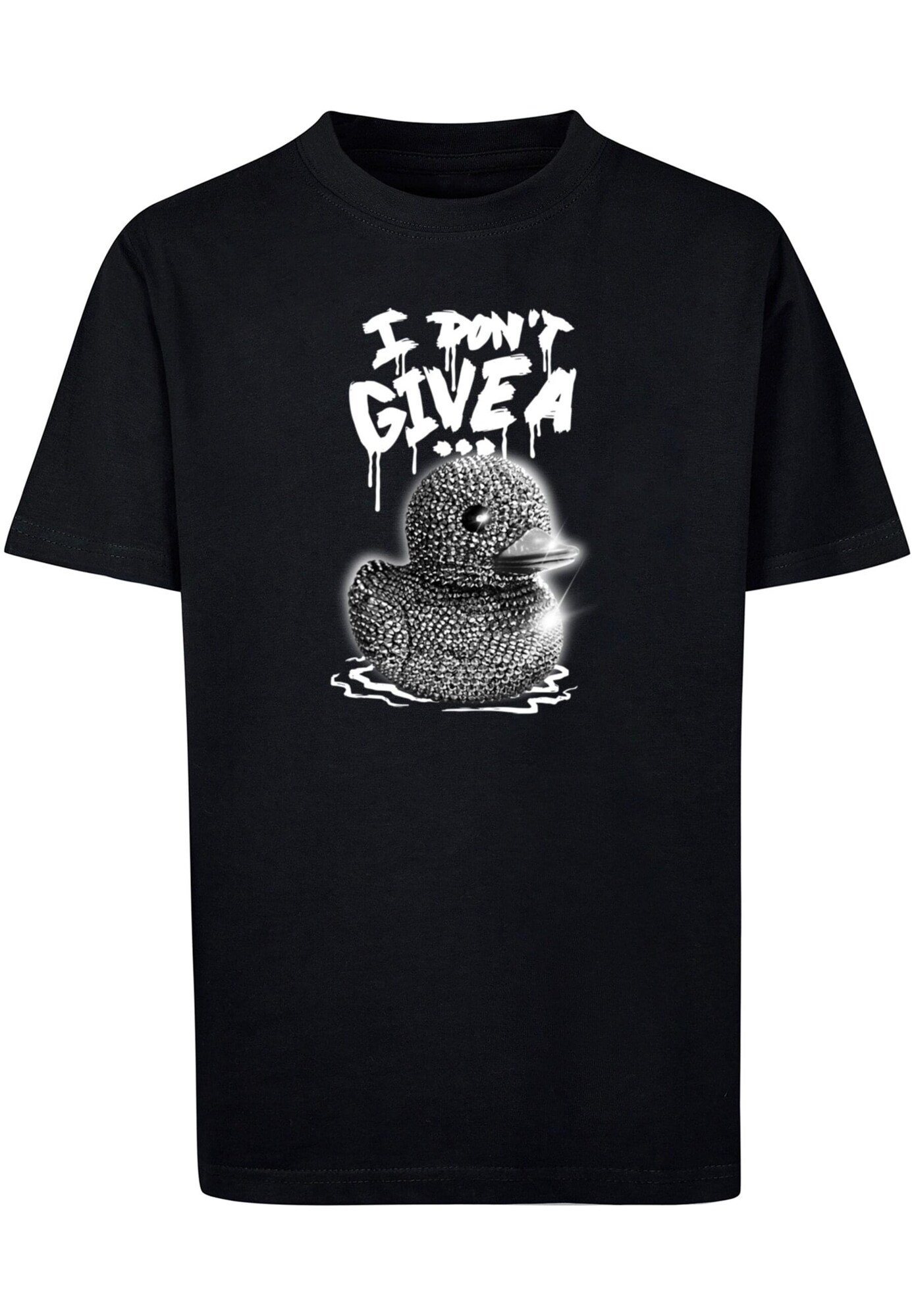 Mister Tee Tricou I Dont Give A  gri / negru / alb