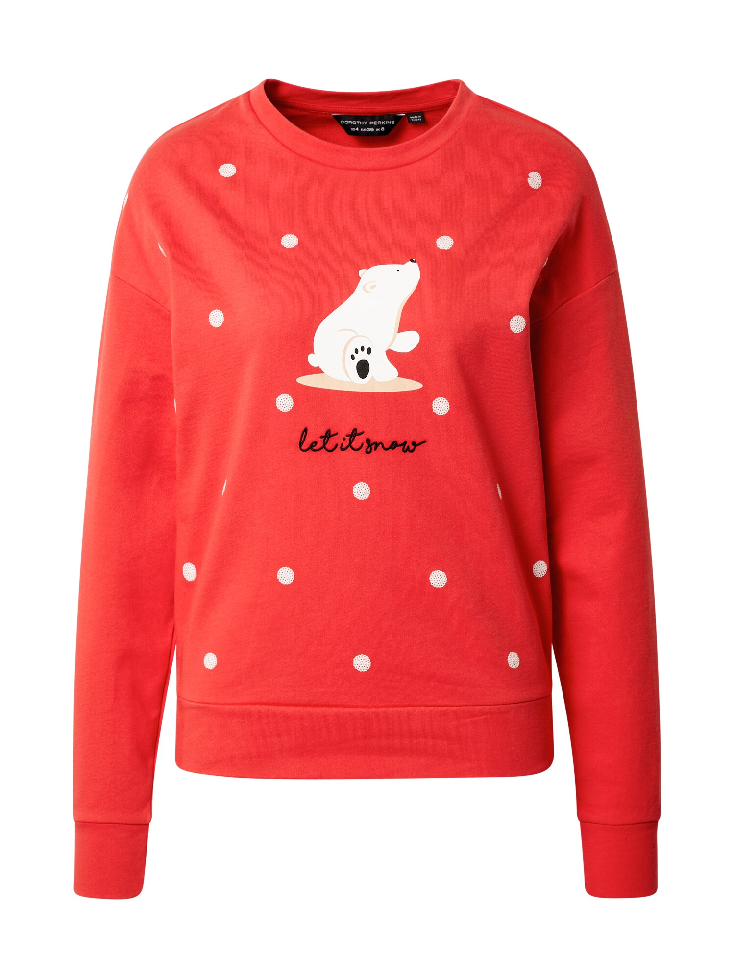 Dorothy Perkins Megztinis be užsegimo  šviesiai raudona / balta / kremo / juoda