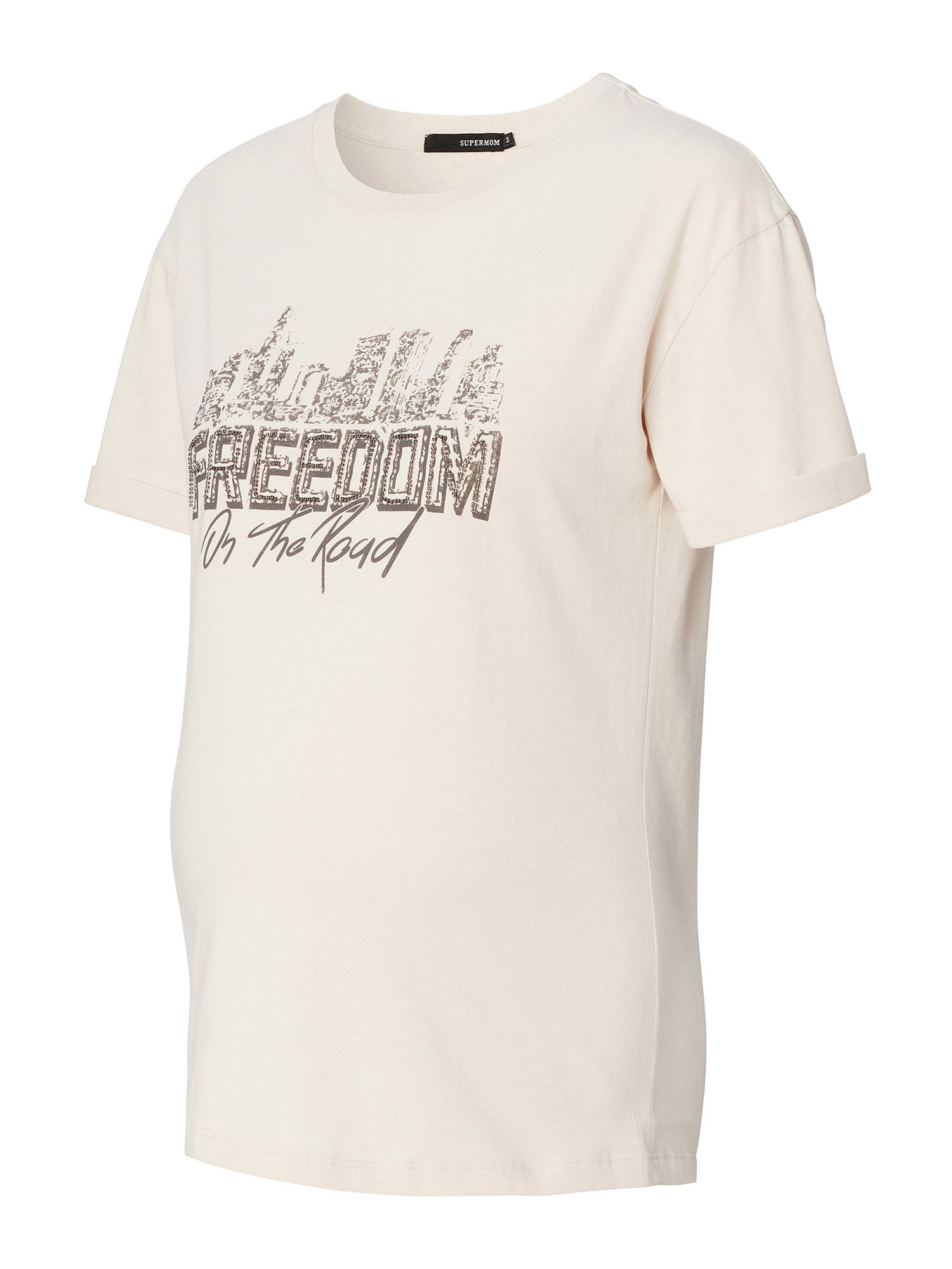 Supermom Marškinėliai 'Freedom' vilnos balta / mokos spalva