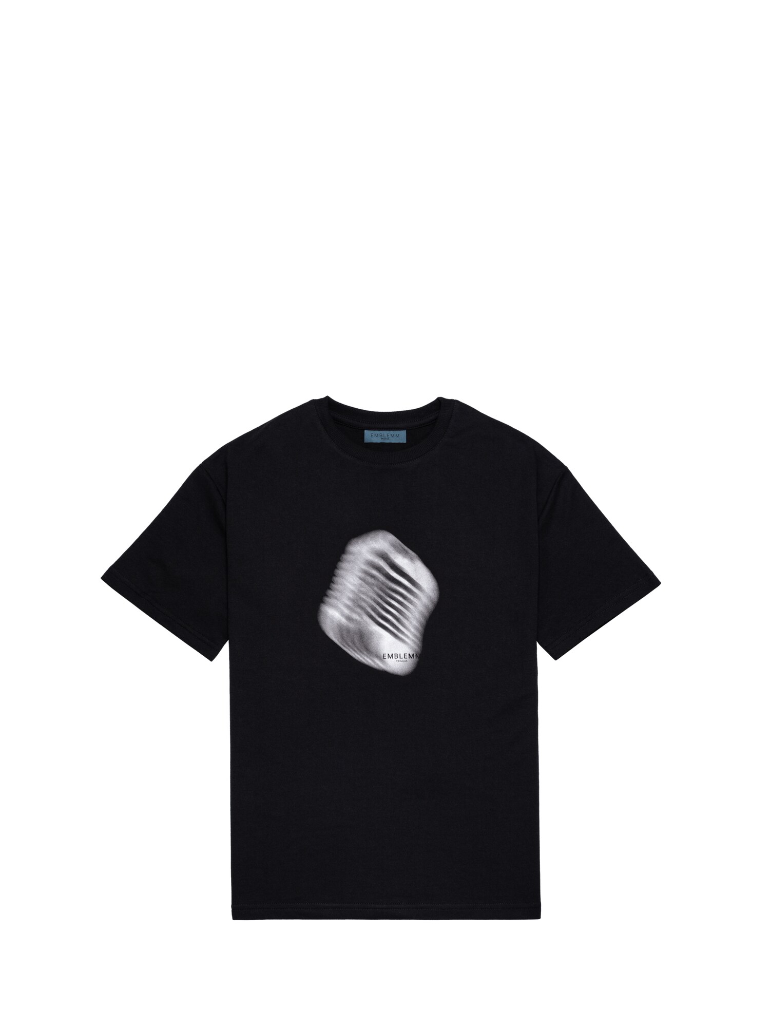 EMBLEMM Maglietta 'Blurred Mic'  nero