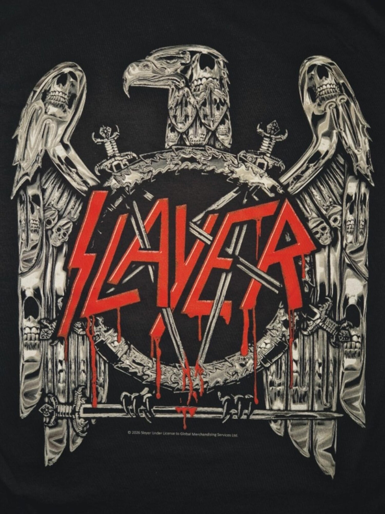 Slayer Camiseta 'Slayer Chrome Eagle T-Shirt'  negro – imagen 4