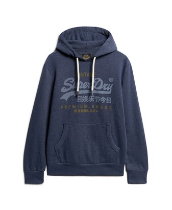 Superdry Sweatshirt ‘Heritage’ Lichtblauw / Donkerblauw / Kaki