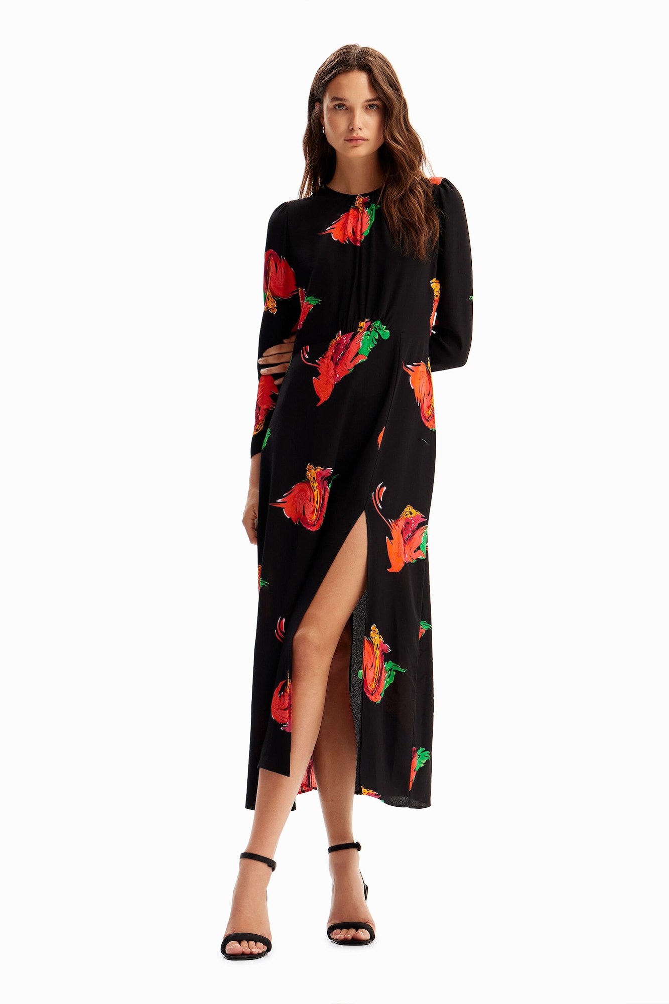 Desigual Ruha  zöld / sötét narancssárga / rikító piros / fekete termék 2. képe
