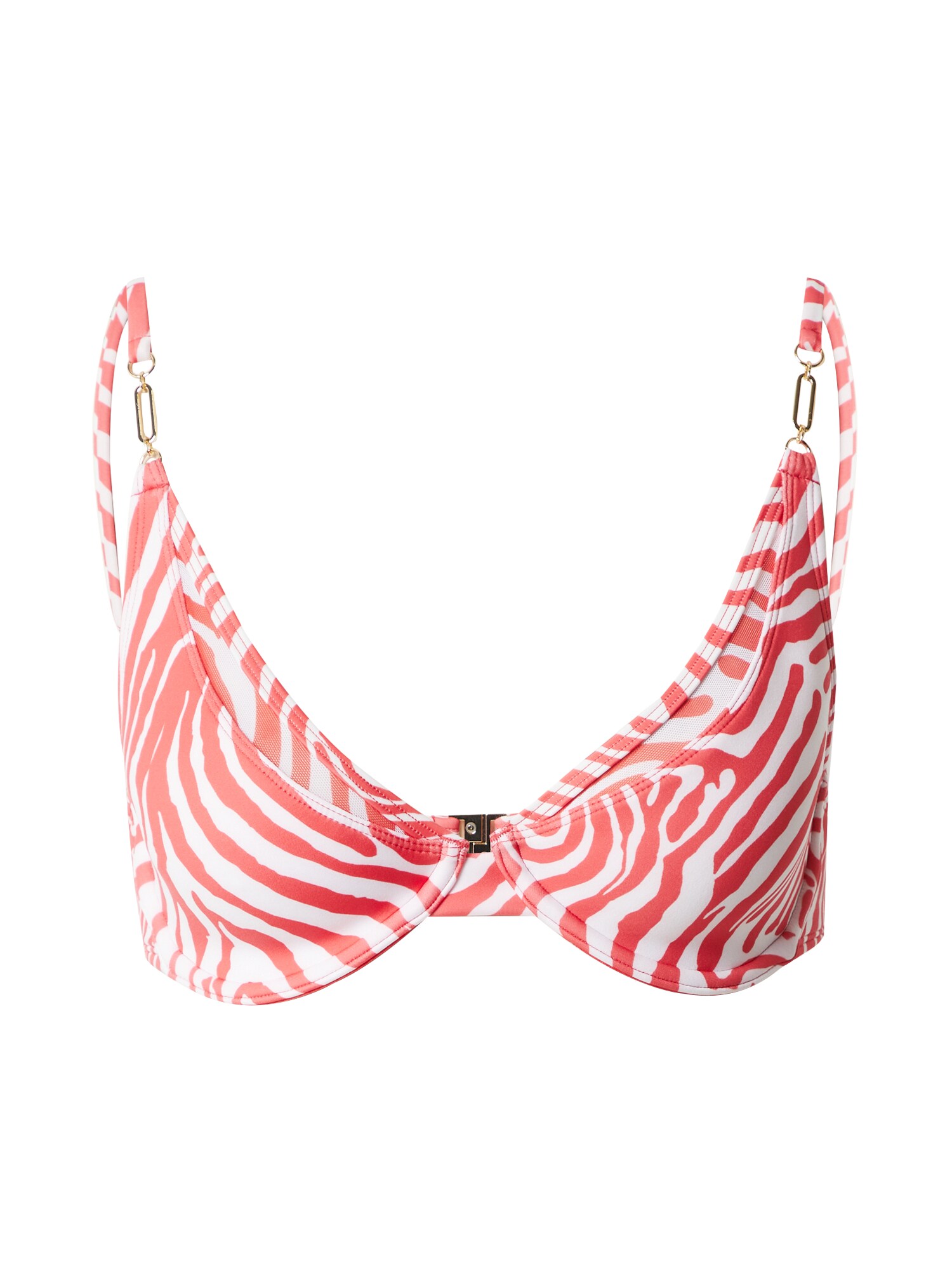 River Island Bikinový top  červená / biela