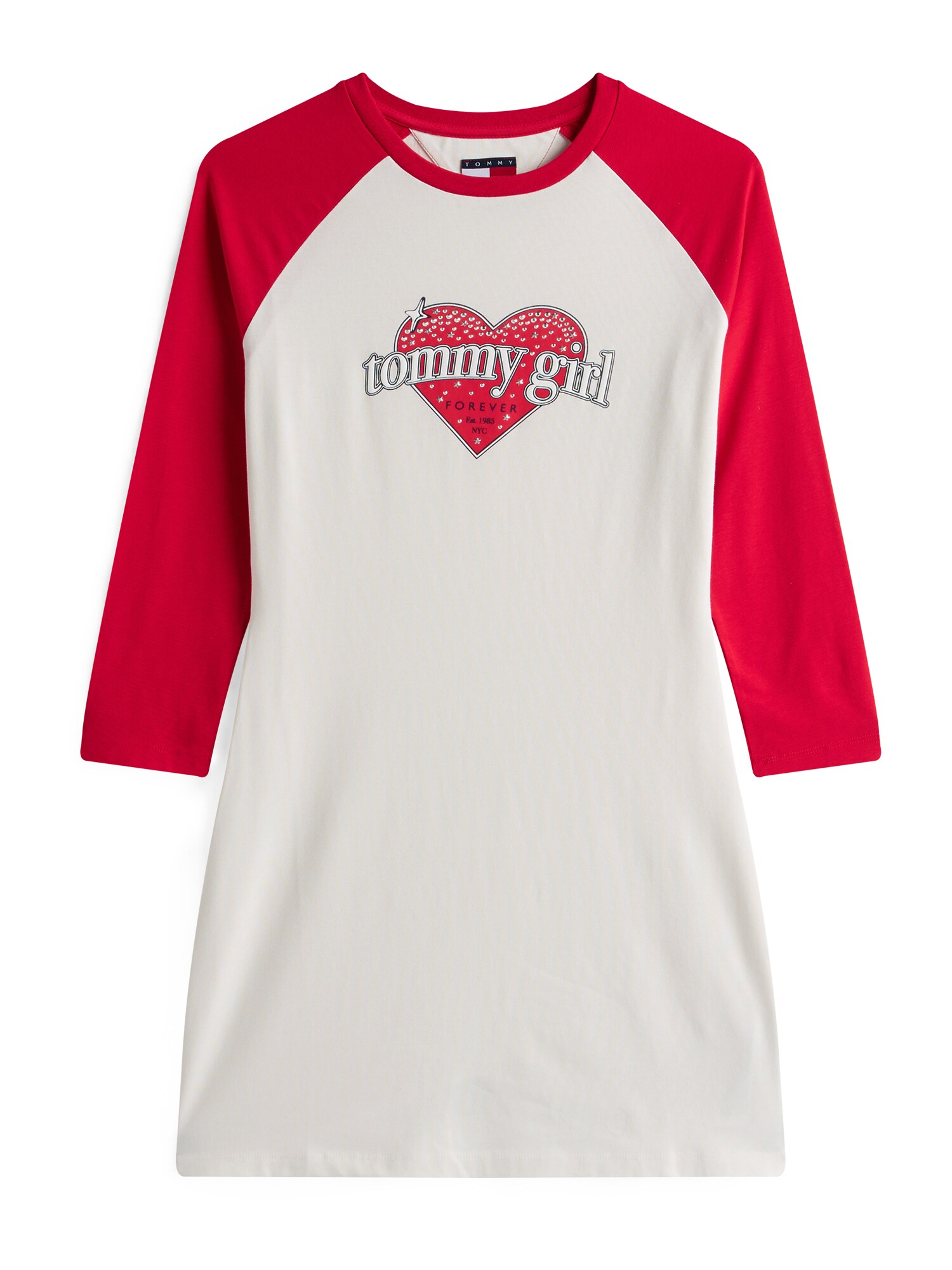 Tommy Jeans Tricou  roșu / negru / alb