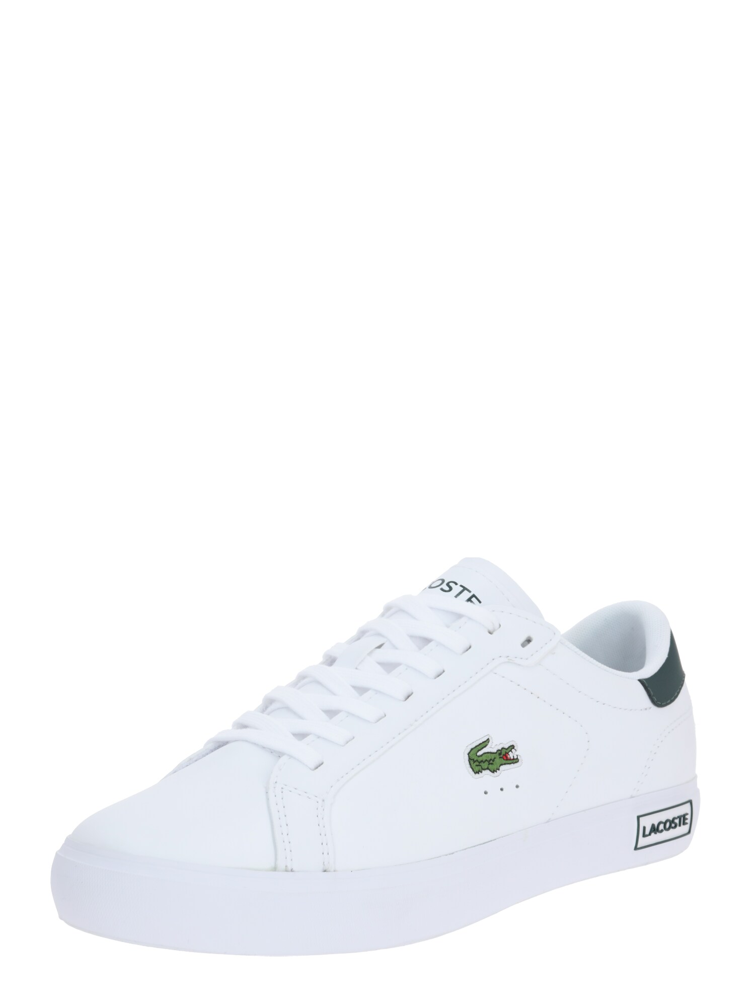 LACOSTE Sportbačiai be auliuko 'POWERCOURT'  tamsiai žalia / balta