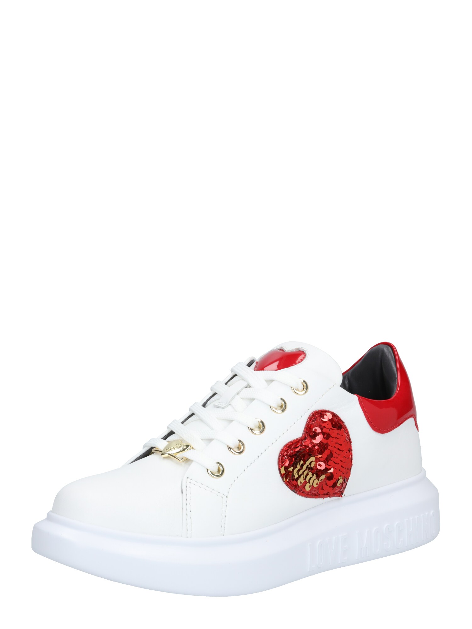 Love Moschino Sportbačiai be auliuko 'LOVE RUNNING'  balta / raudona