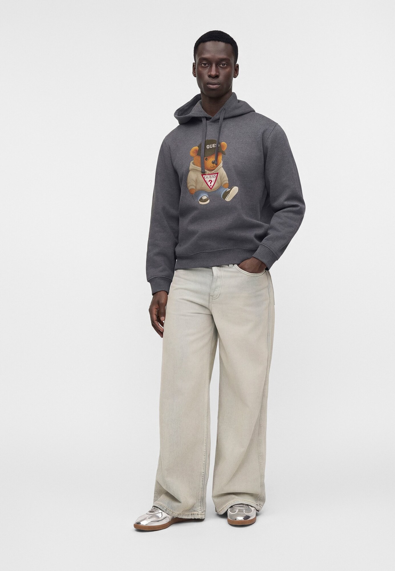 Guess Sudadera Con Capucha Teddy Bear Melange – imagen 2