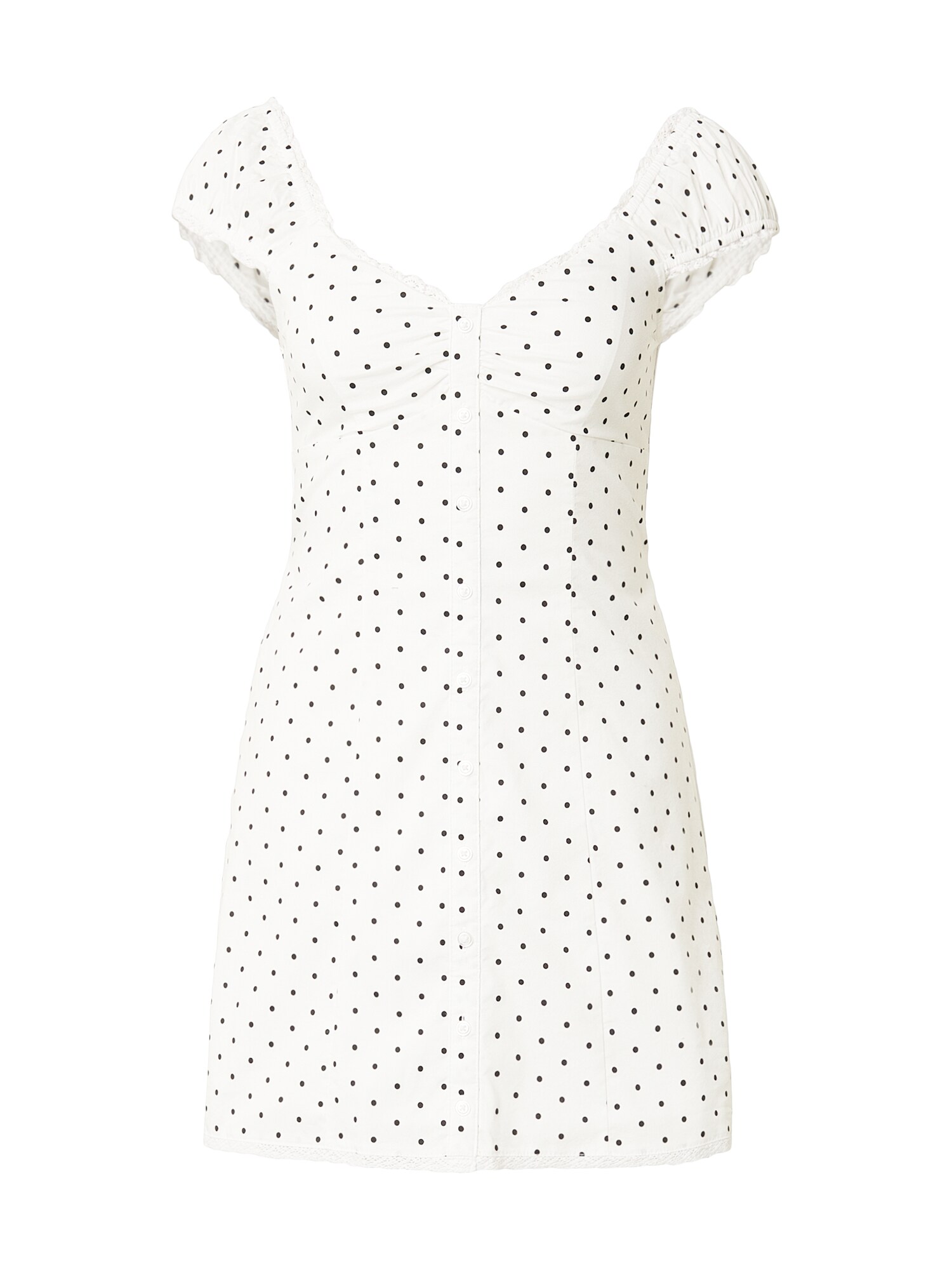 HOLLISTER Rochie de vară  negru / alb