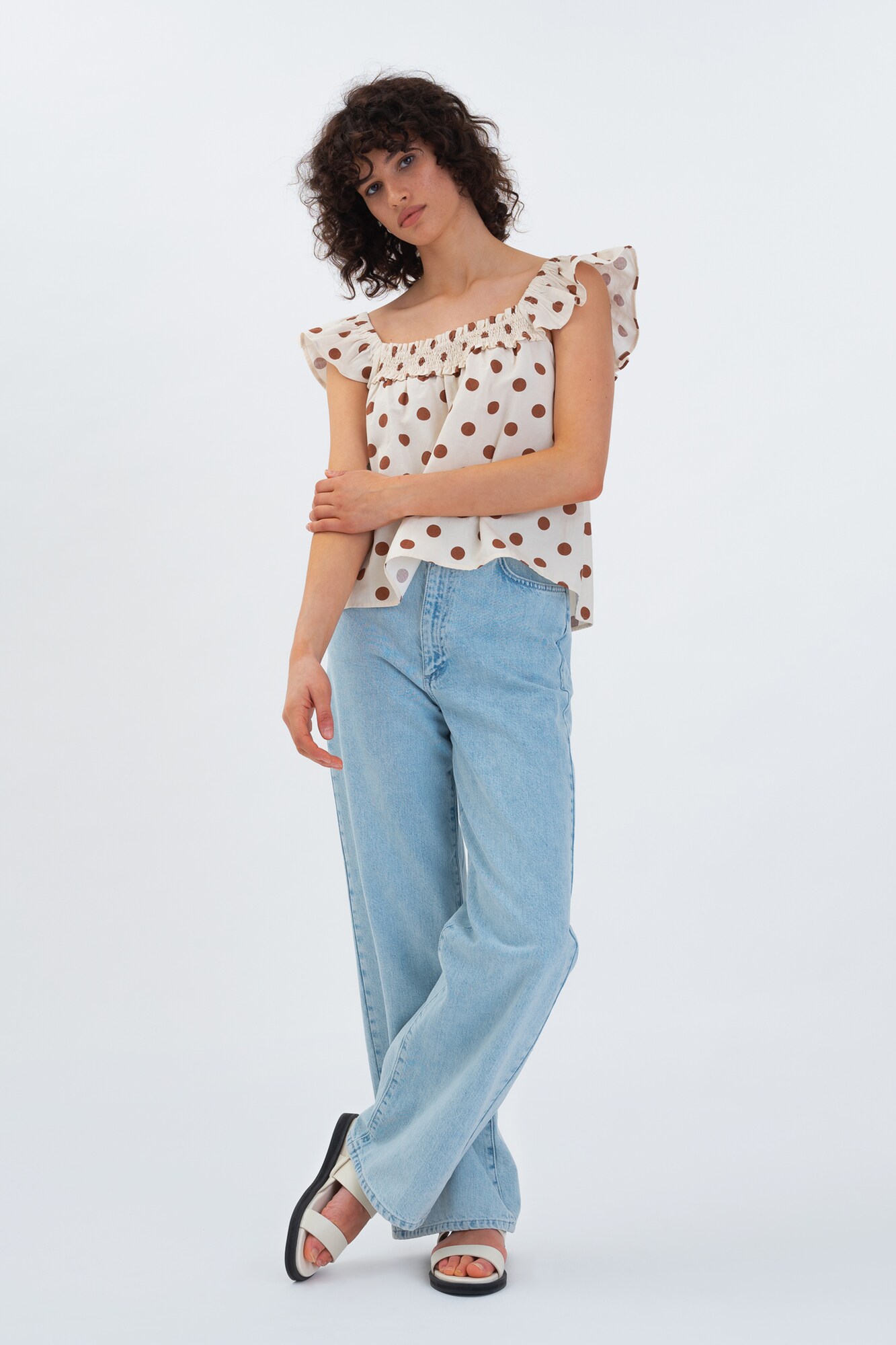 Aligne Top 'Florrie'  barna / fehér termék 2. képe