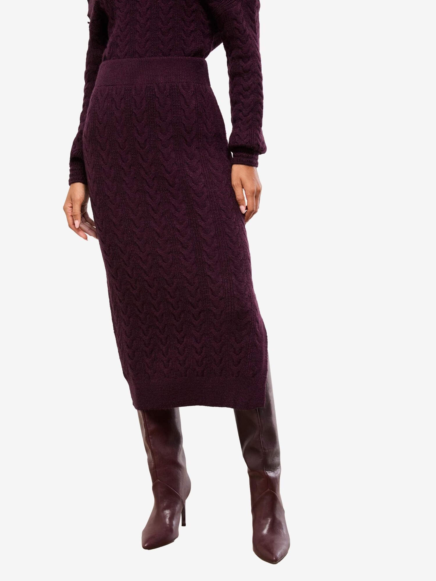 Lipsy Fustă  roșu burgundy