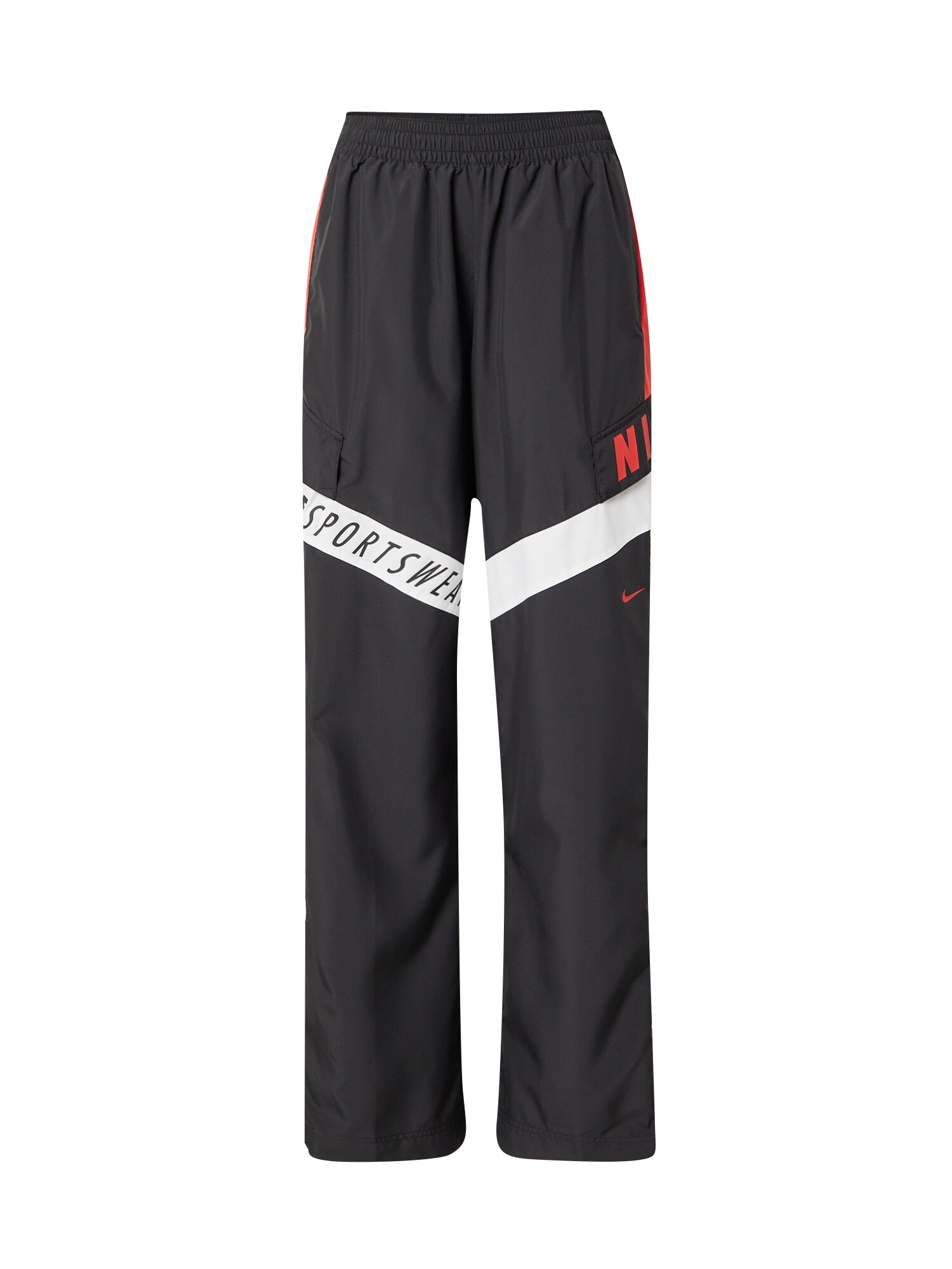 Nike Sportswear Nadrág  rikító piros / fekete / fehér akciós termékkép 1