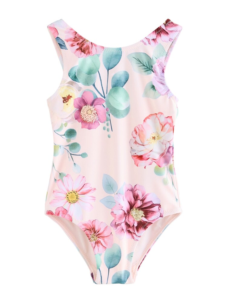 Next Badeanzug Mädchen Größe 104 hellgelb / pastellgrün / pink / rosa