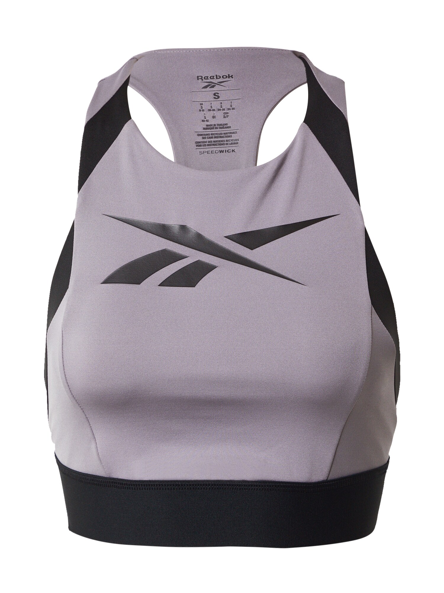 REEBOK Sportinė liemenėlė  pilka / juoda