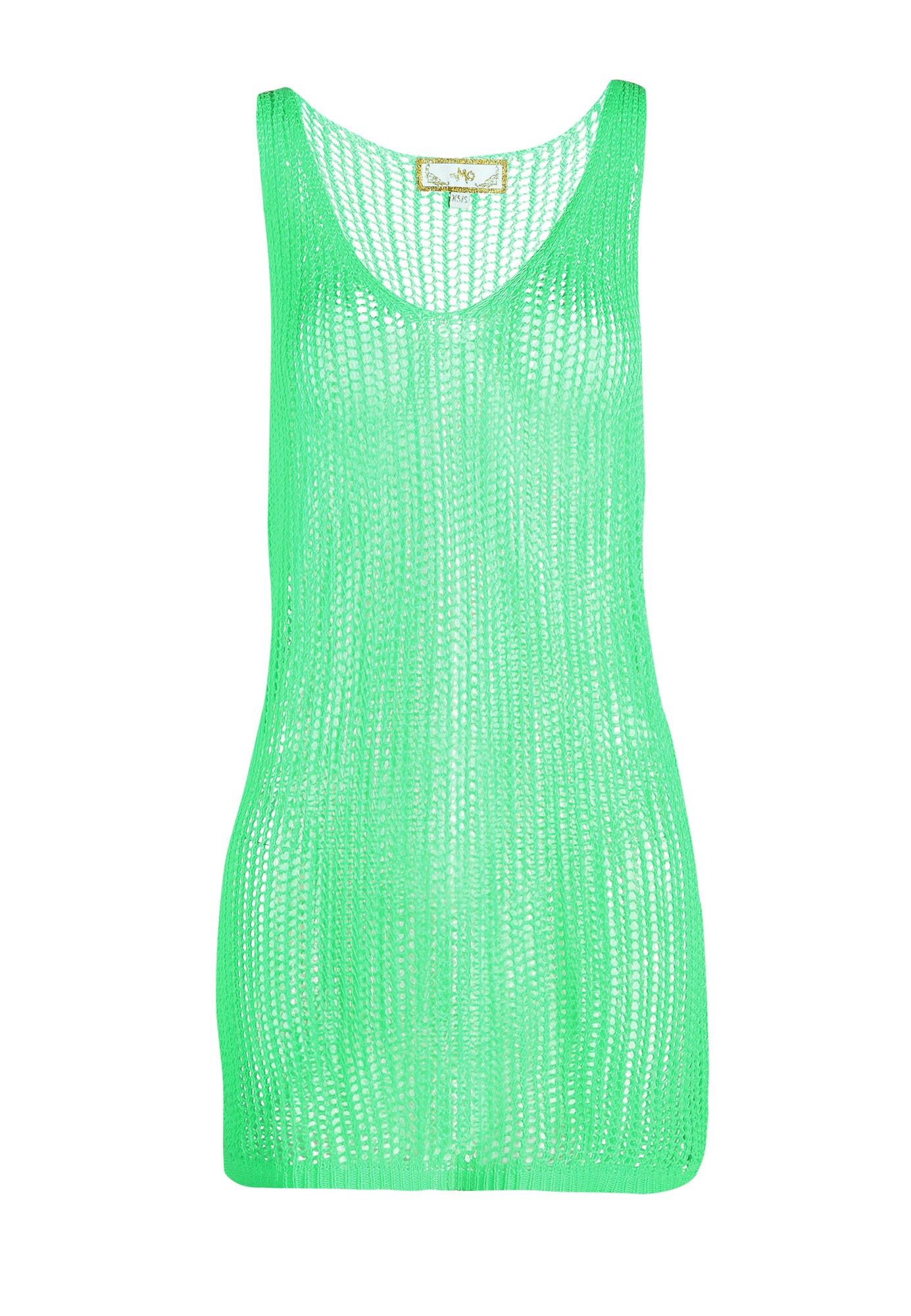 MYMO Megzta suknelė neoninė žalia