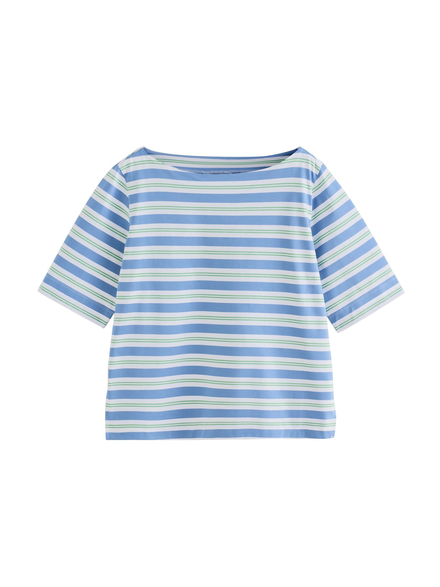Next Tricou albastru regal / verde deschis / alb