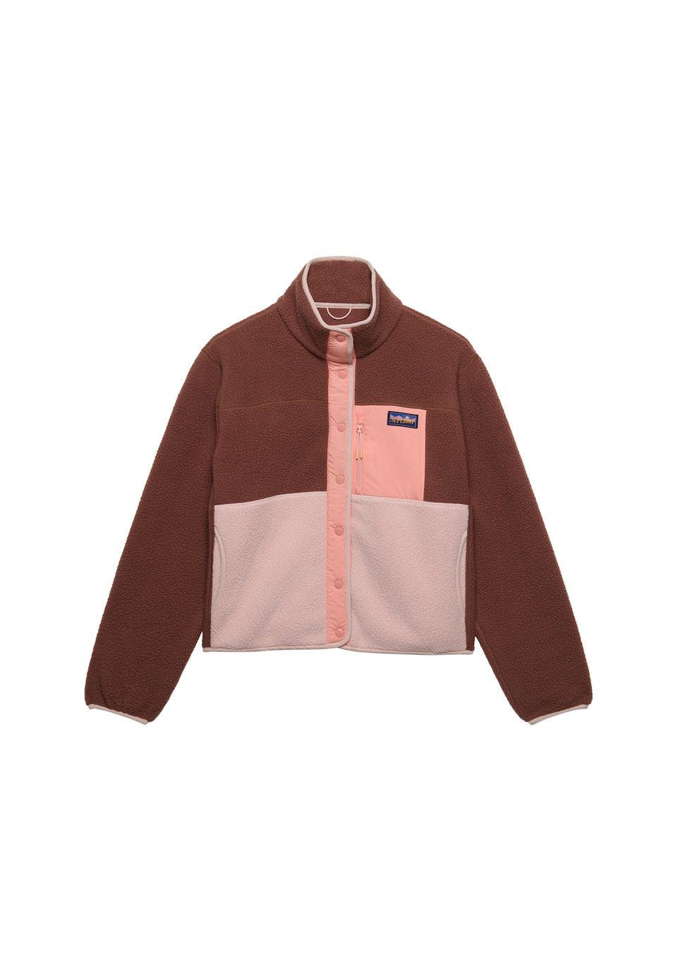 Fleecejacka brun / rosa