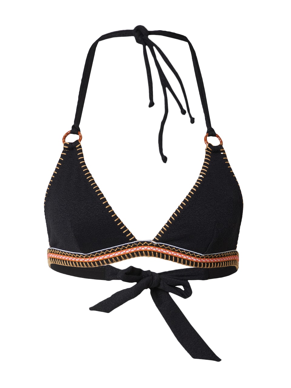 Bikiniöverdel sand / orange / svart