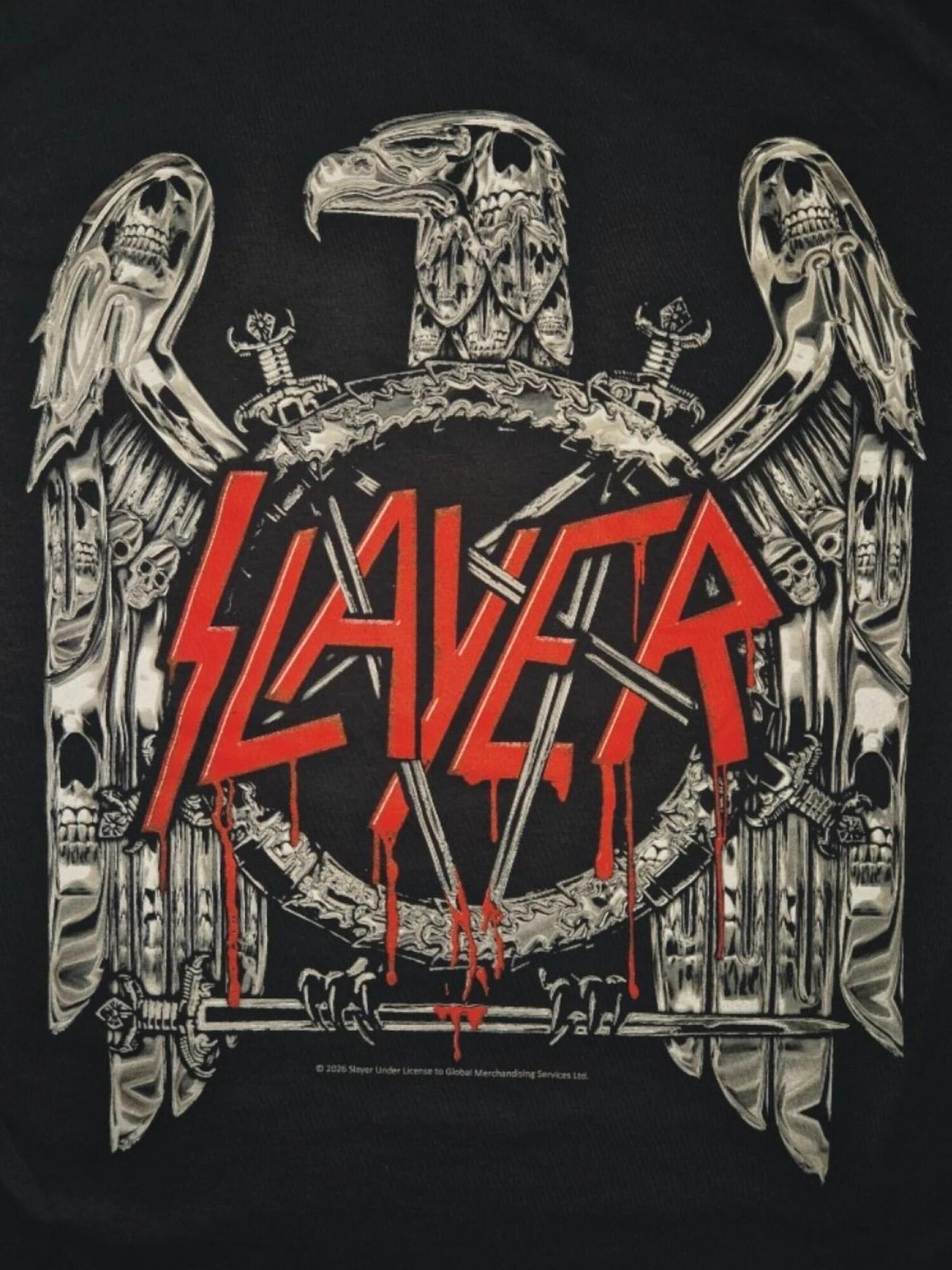 Slayer Camiseta 'Slayer Chrome Eagle T-Shirt' negro – imagen 3