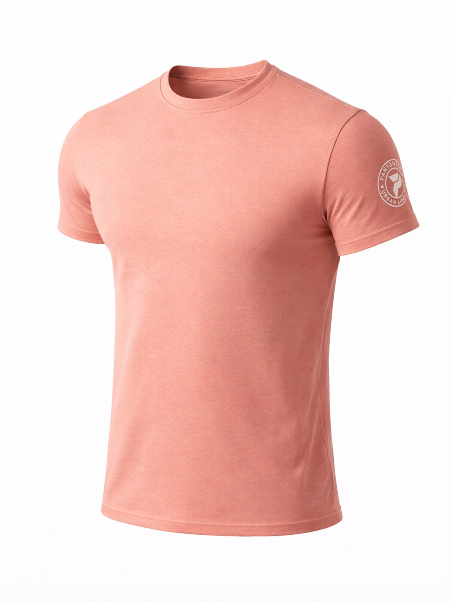 PANTONECLO Camiseta 'Pantoneclo Men’s Crew Neck Short Sleeve T-Shirt' naranja claro