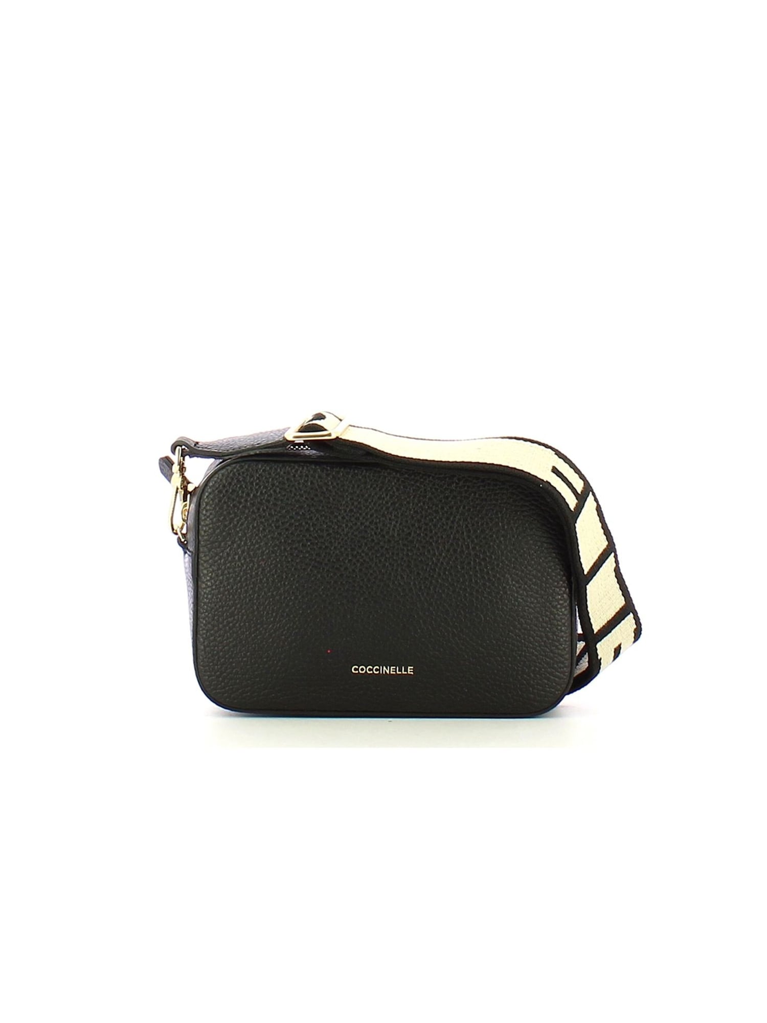 Coccinelle Bolso de hombro 'Tebe Mini Bag Grained Leather 19x13x6 cm'  negro