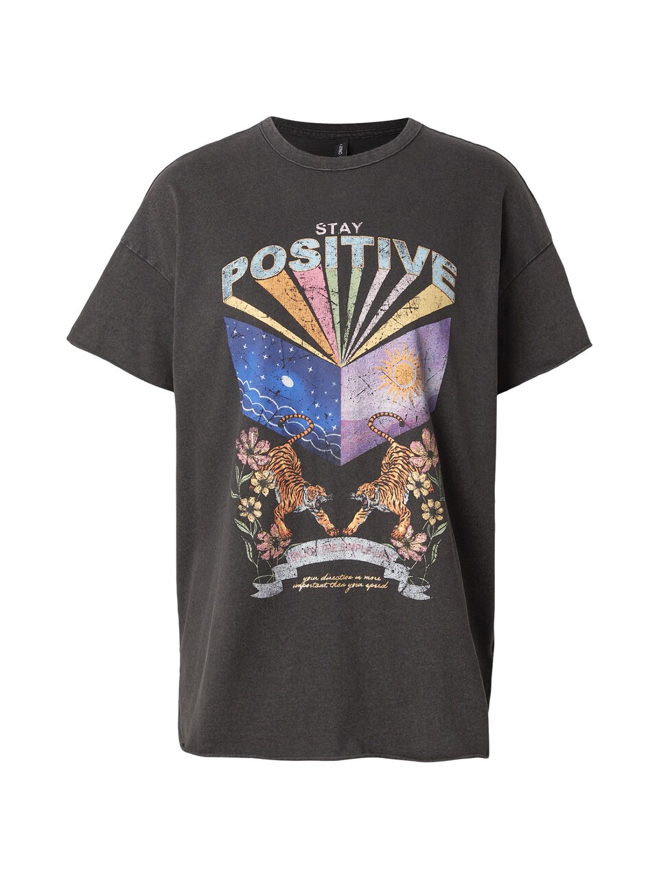 T-shirt 'ONLLUCY' ljusblå / umbra / rosa