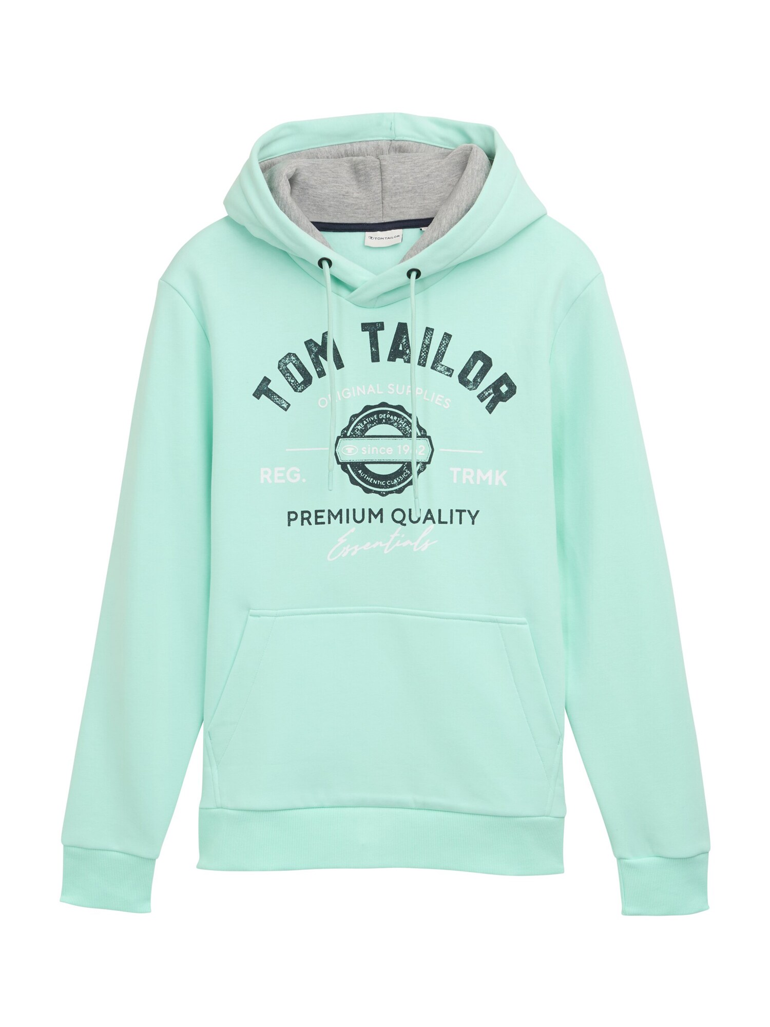 TOM TAILOR Tréning póló  menta / sötétzöld / fehér akciós termékkép 1