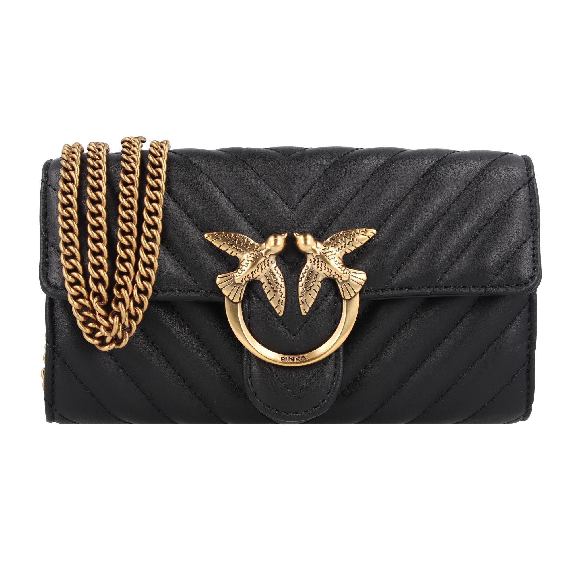 PINKO Clutch  auriu / negru
