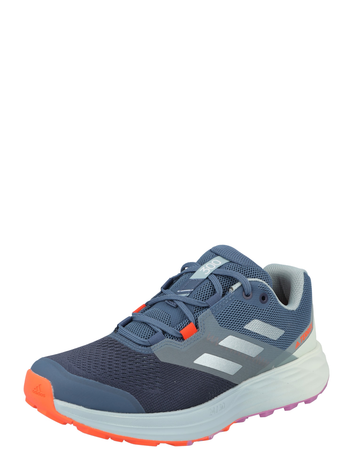 adidas Terrex Bėgimo batai 'Two Flow' pilka / mėlyna / oranžinė / tamsiai mėlyna jūros spalva