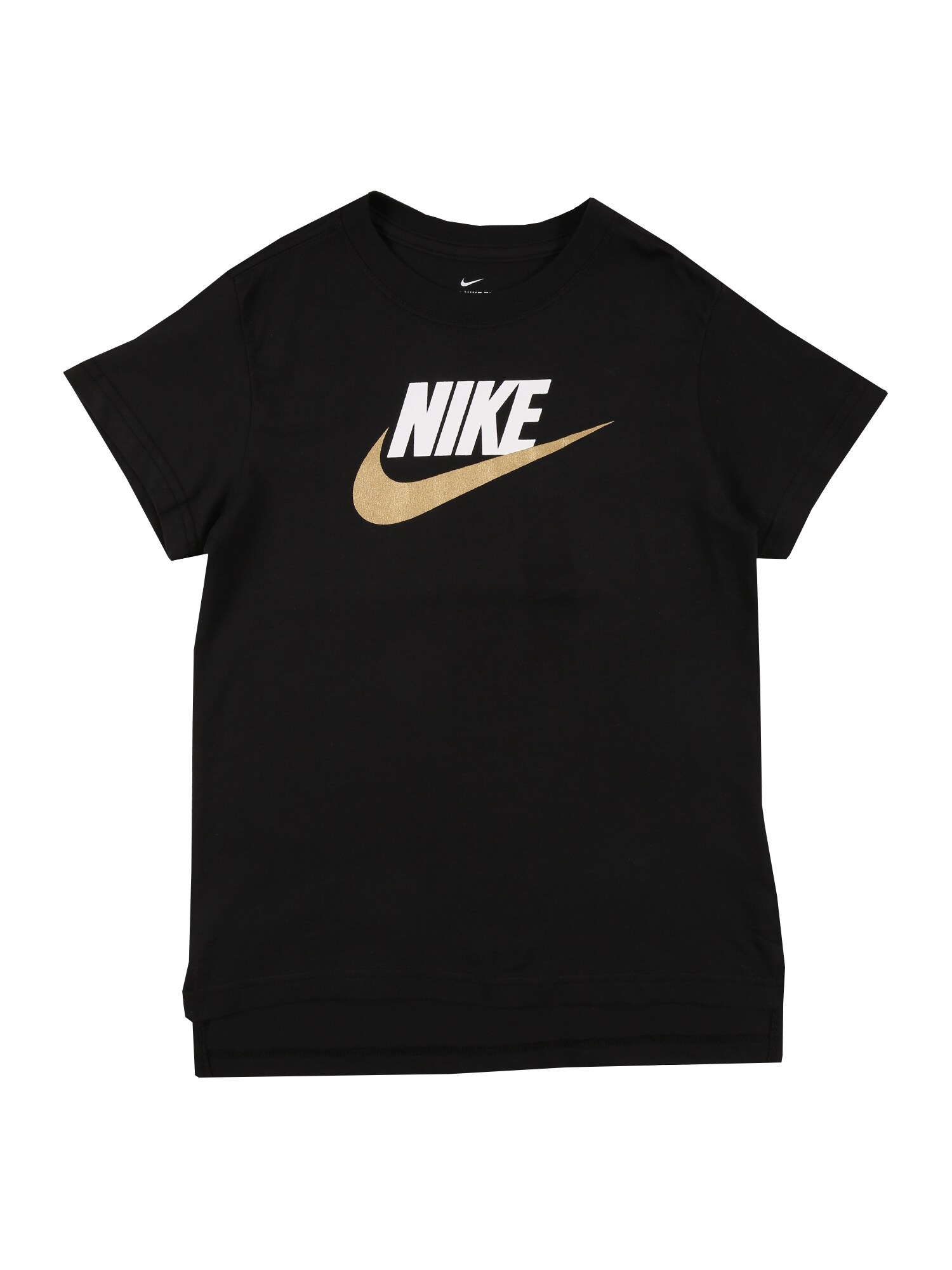 Nike Sportswear Marškinėliai 'FUTURA'  balta / juoda / auksas