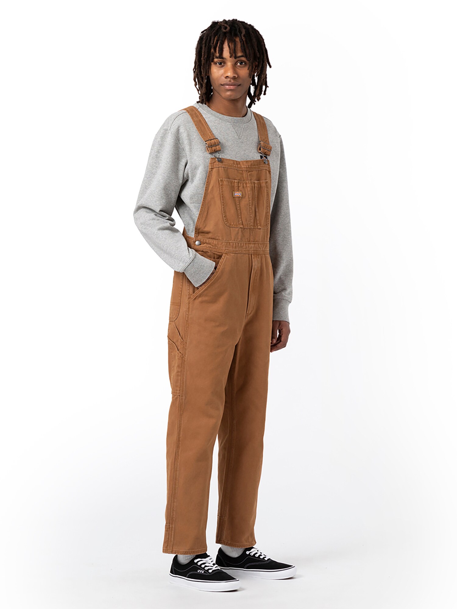 DICKIES Kantáros nadrágok 'Duck'  barna akciós termékkép 1