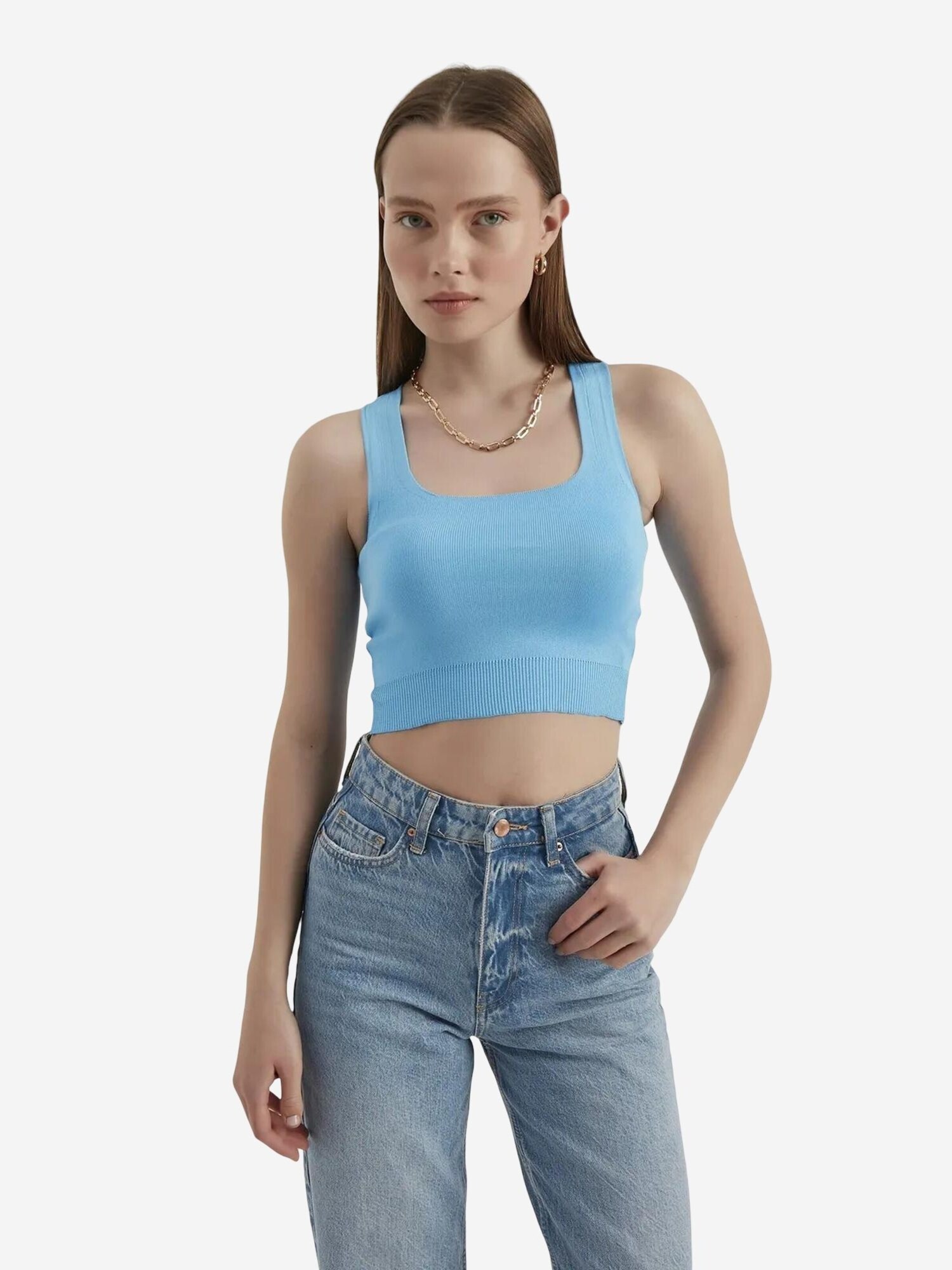 Hiccup Top 'Crop Top' plava
