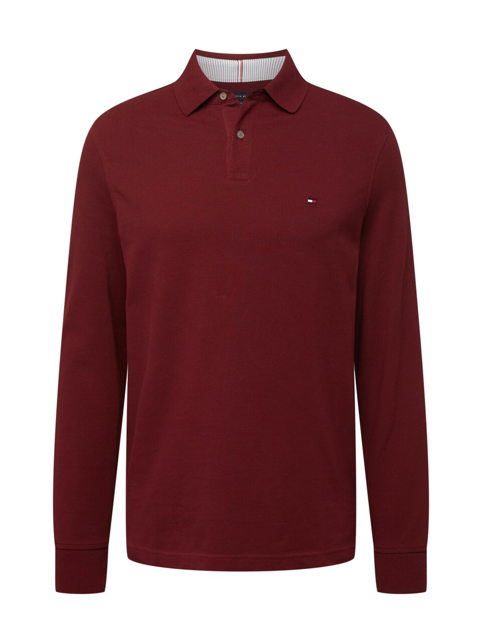 T-shirt '1985 REGULAR LS POLO' marinblå / röd / bordeaux