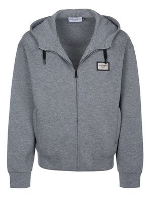 DOLCE & GABBANA Sudadera con cremallera 'Dolce & Gabbana Sweatjacke grau'  gris