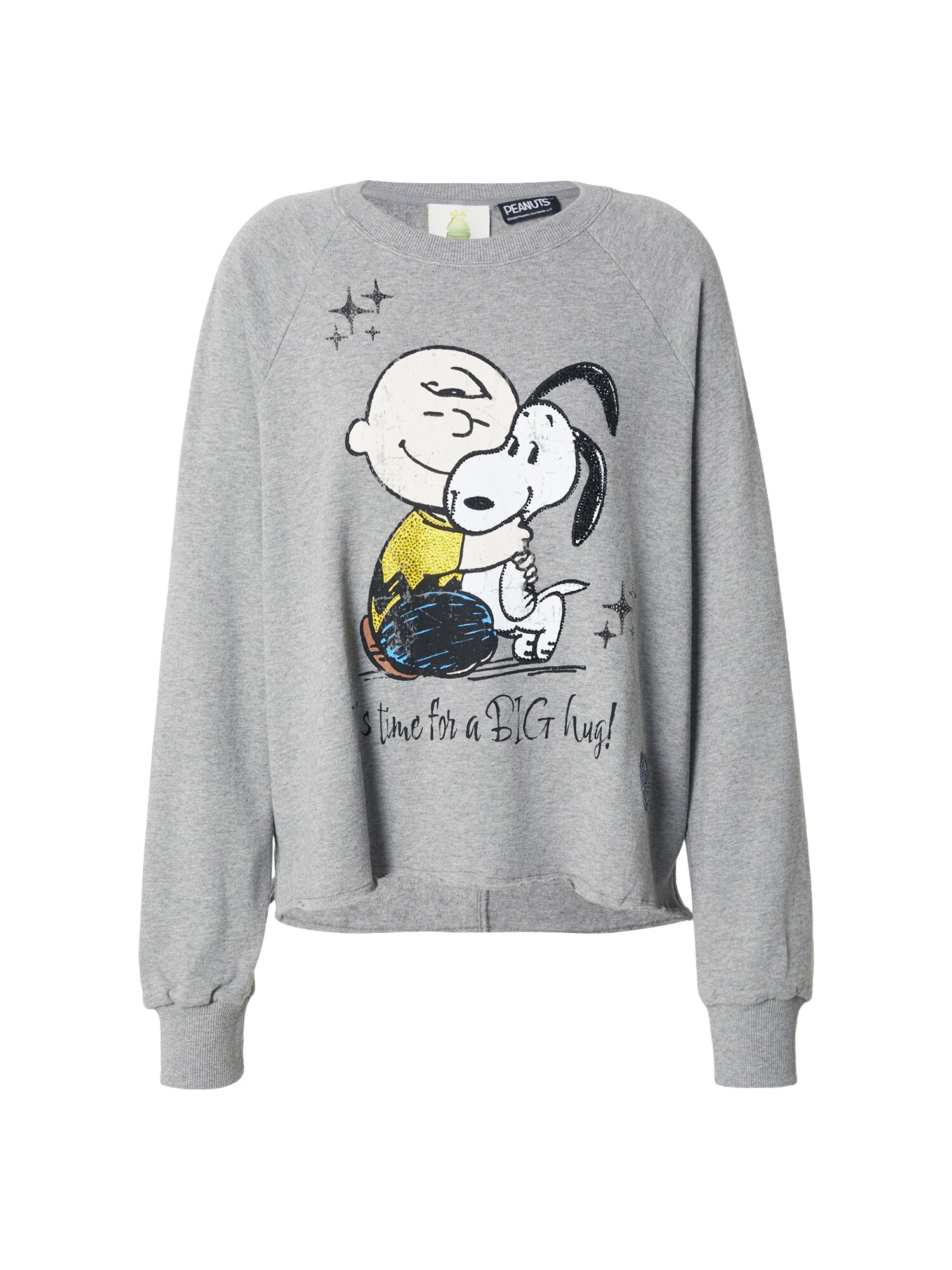 PRINCESS GOES HOLLYWOOD Bluză de molton Peanuts Hug galben / gri amestecat / negru / alb