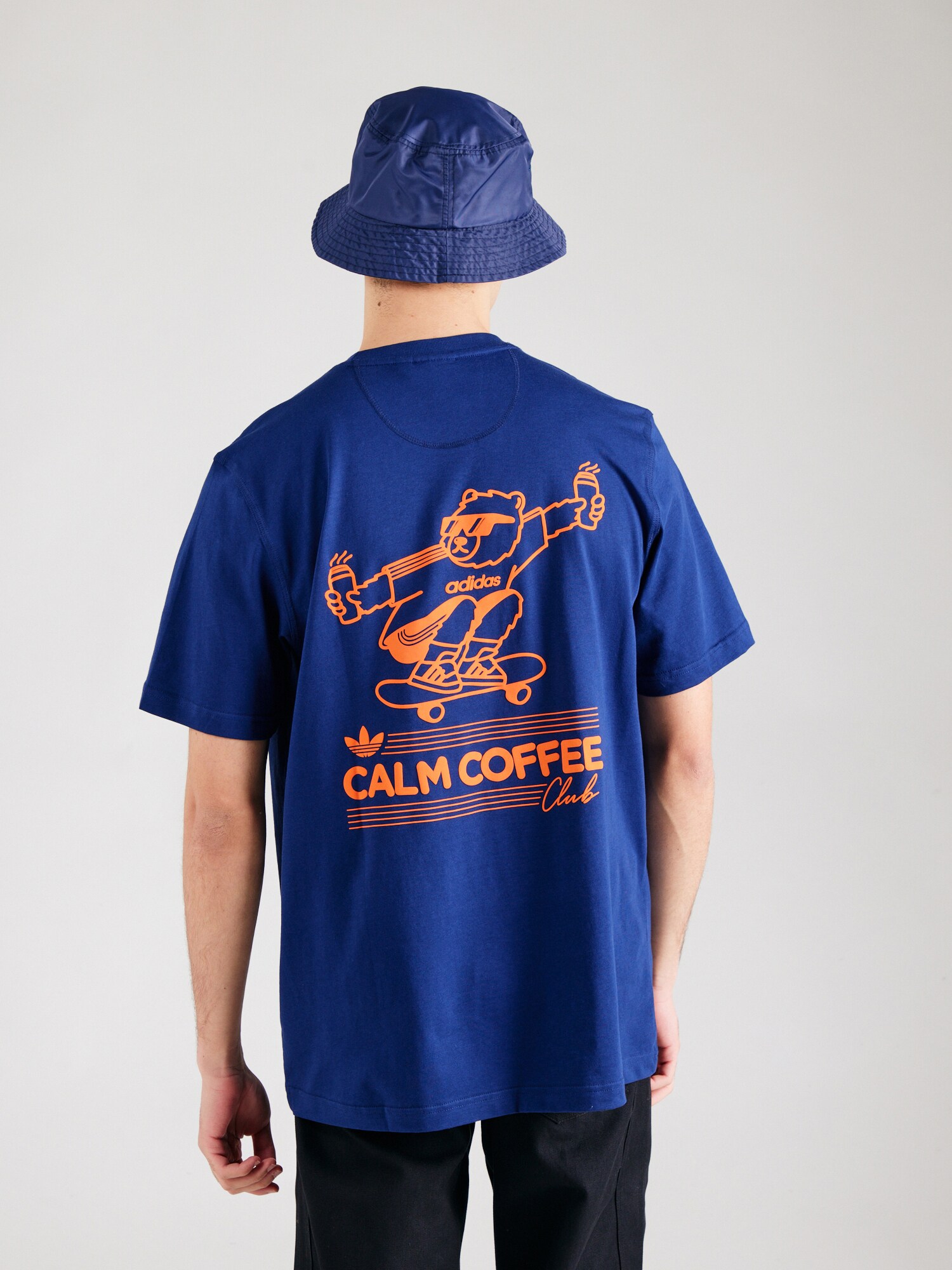 ADIDAS ORIGINALS Póló 'BEAR CAFE'  sötétkék / narancs termék 2. képe