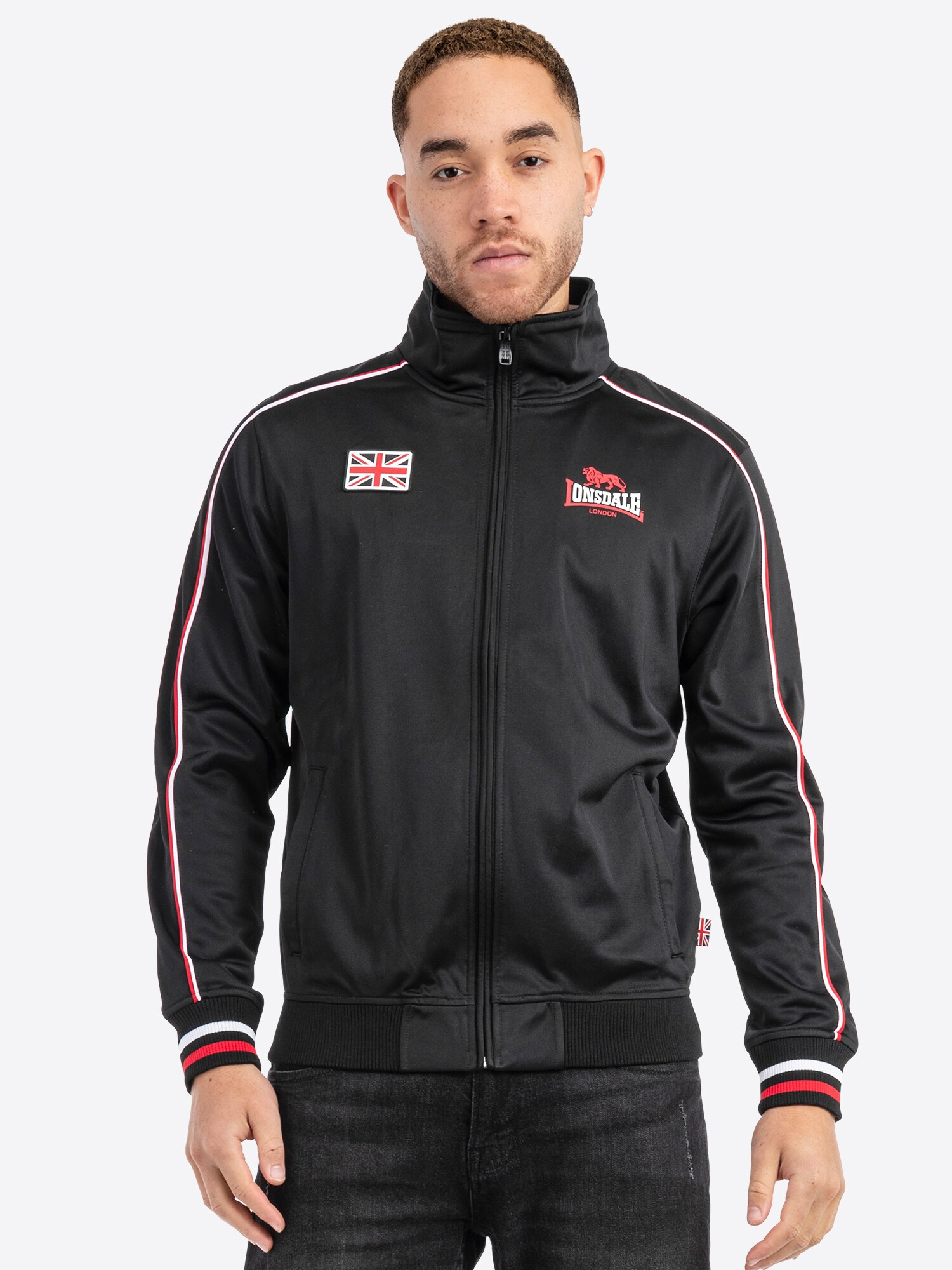 LONSDALE Tréning dzseki  piros / fekete / fehér termék 2. képe