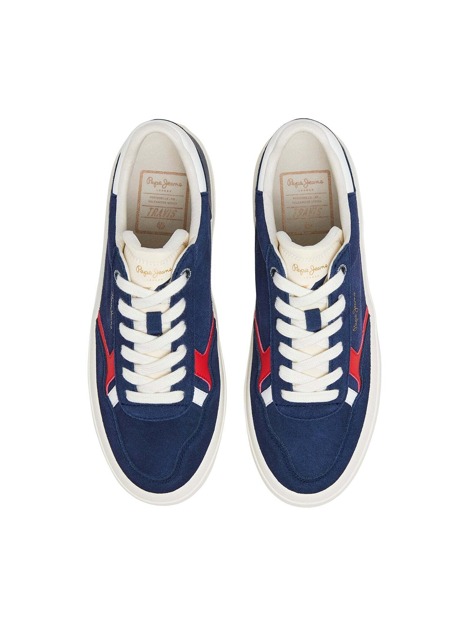 Pepe Jeans Zapatillas deportivas bajas 'Travis City' marino / gris / rojo – imagen 2