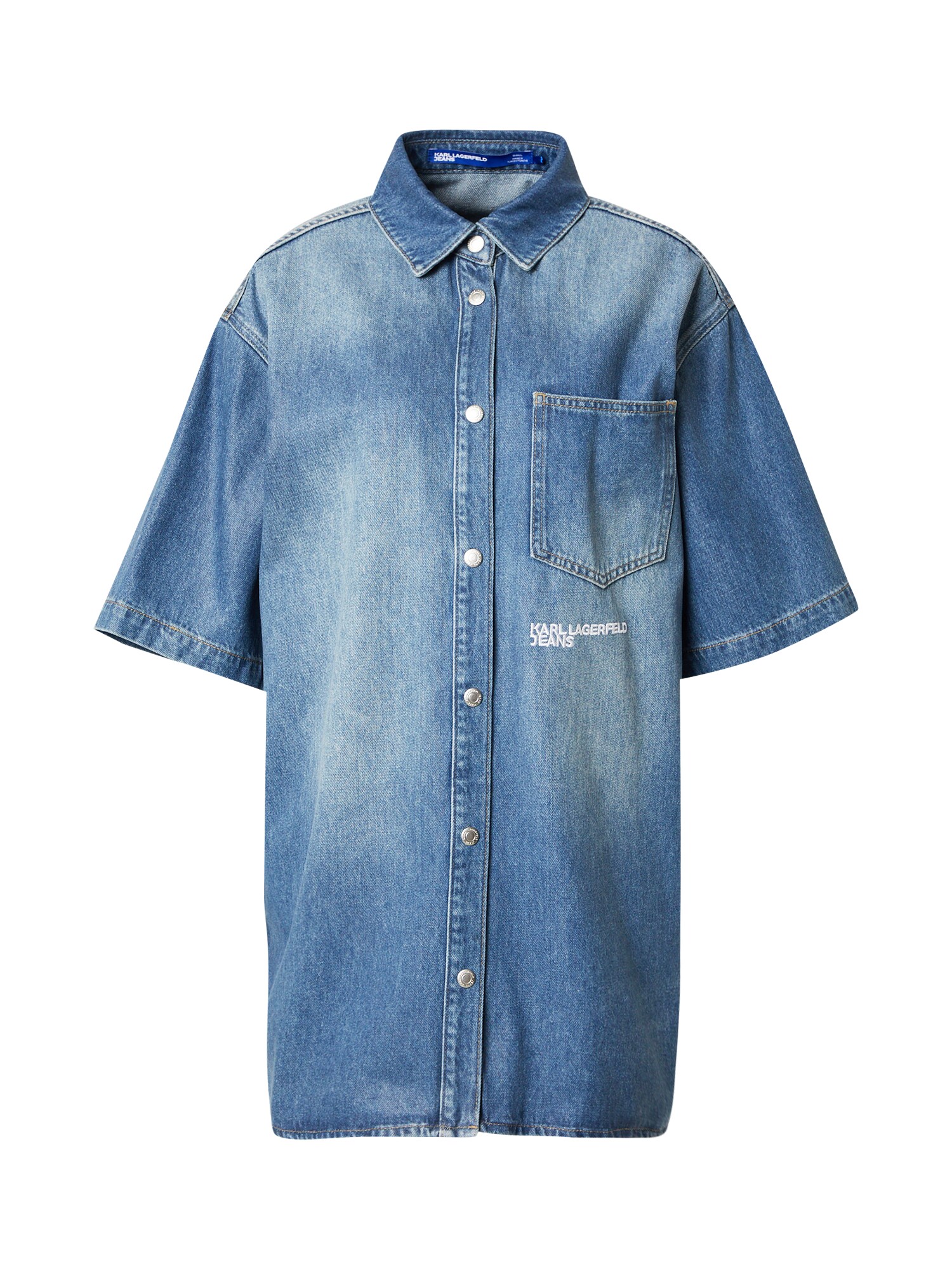 KARL LAGERFELD JEANS Blúzka modrá denim / biela